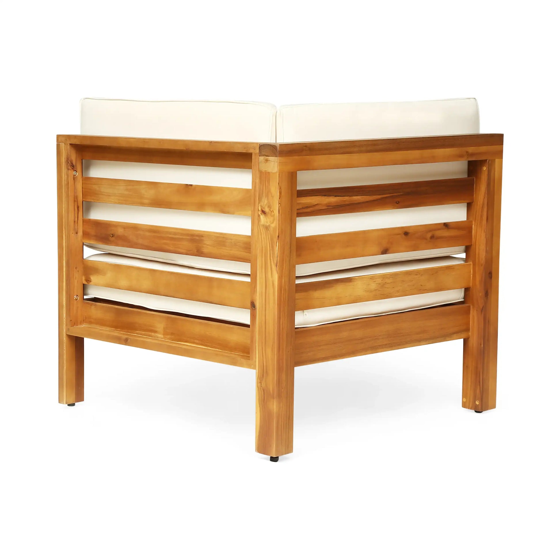 OANA OUTDOOR WOODEN SECTIONAL SET WITH CUSHIONS, BEIGE - Best Buy Furniture