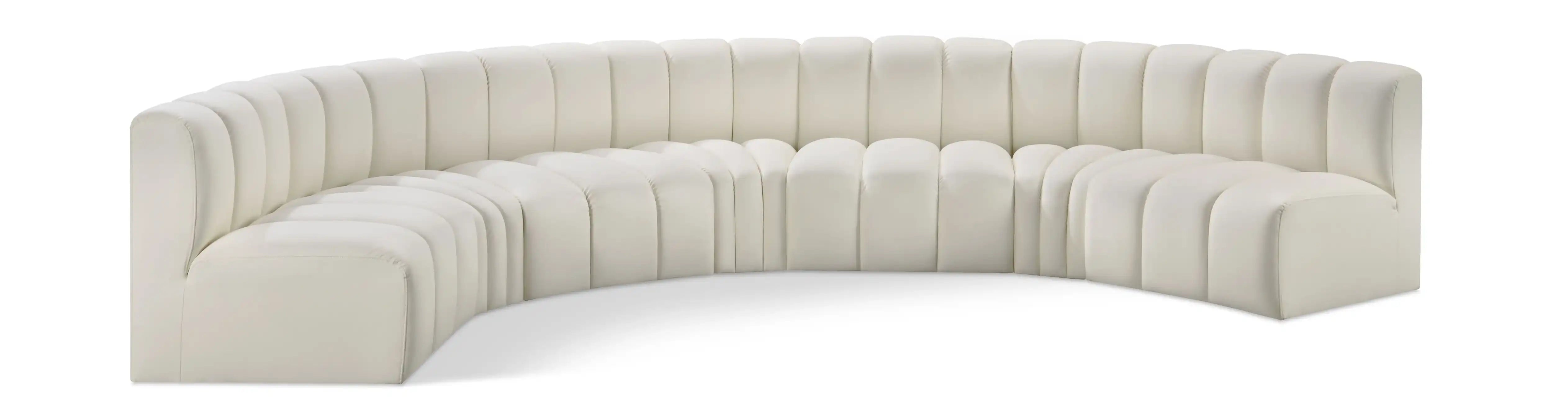 Arc - Faux Leather 7 Piece U-Shaped Modular Sofa - Best Buy Furniture