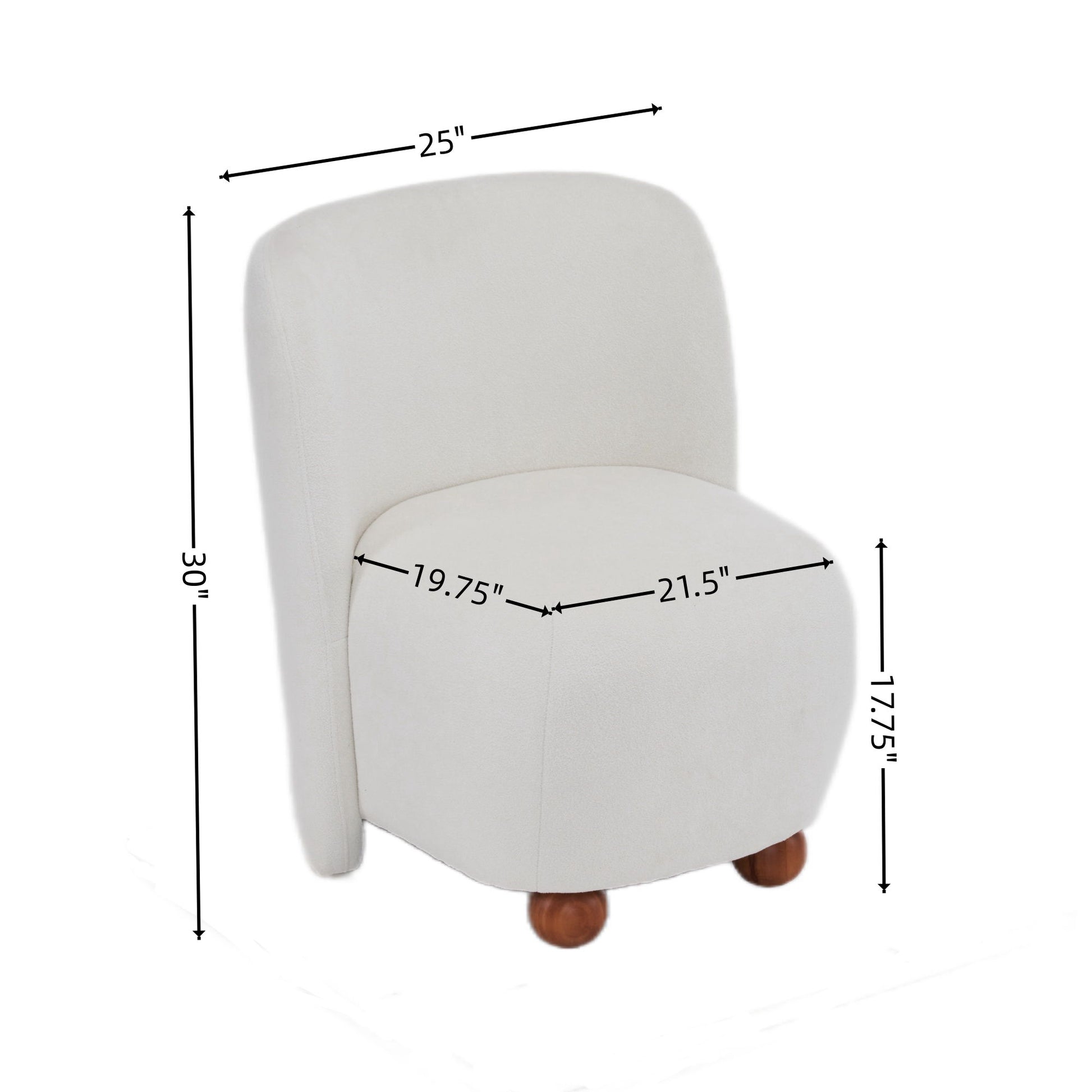 Modern Low Back Accent Upholstered Armless Living Room Chairs, Round Feet - Best Buy Furniture