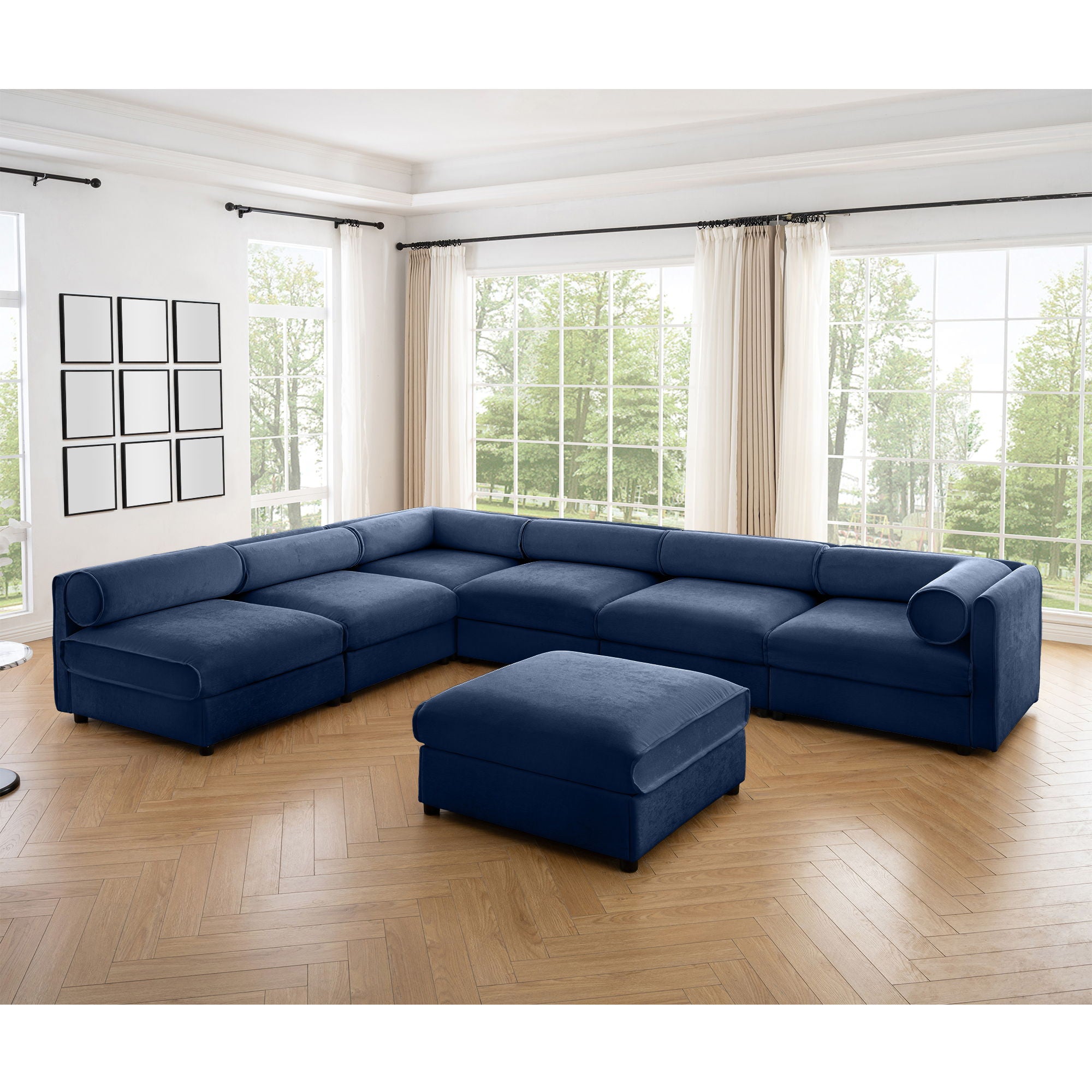 Modern Modular Sectional Sofa With Storag, Contemporary Cylindrical Design - Best Buy Furniture