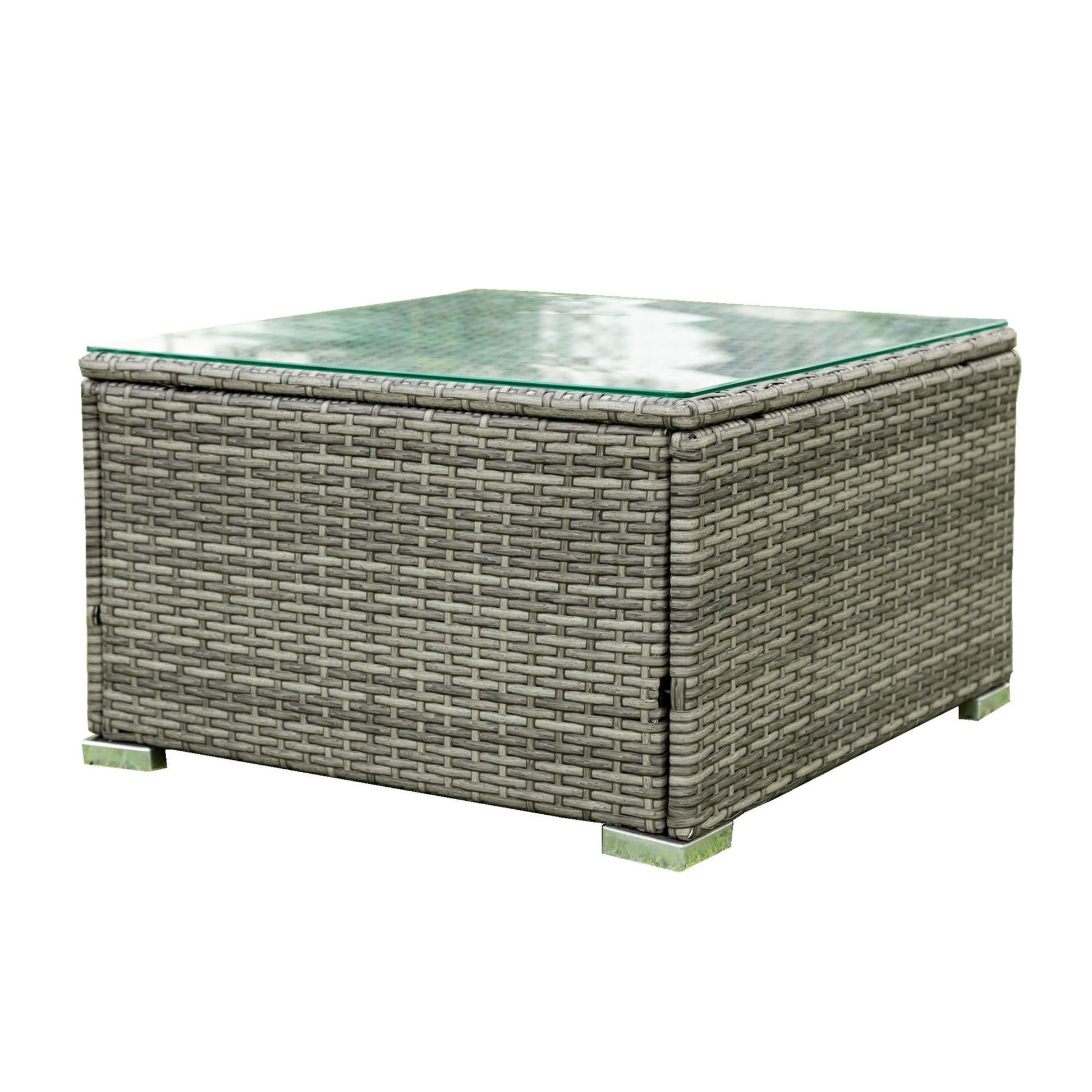 4 Piece Patio Sectional Wicker Rattan Outdoor Furniture Sofa Set With Storage Box - Best Buy Furniture
