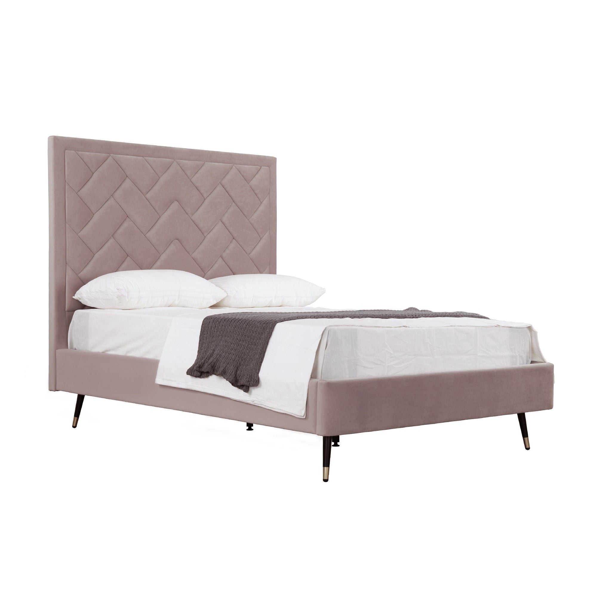 Crosby - Bed With Upholstered Headboard And Slats