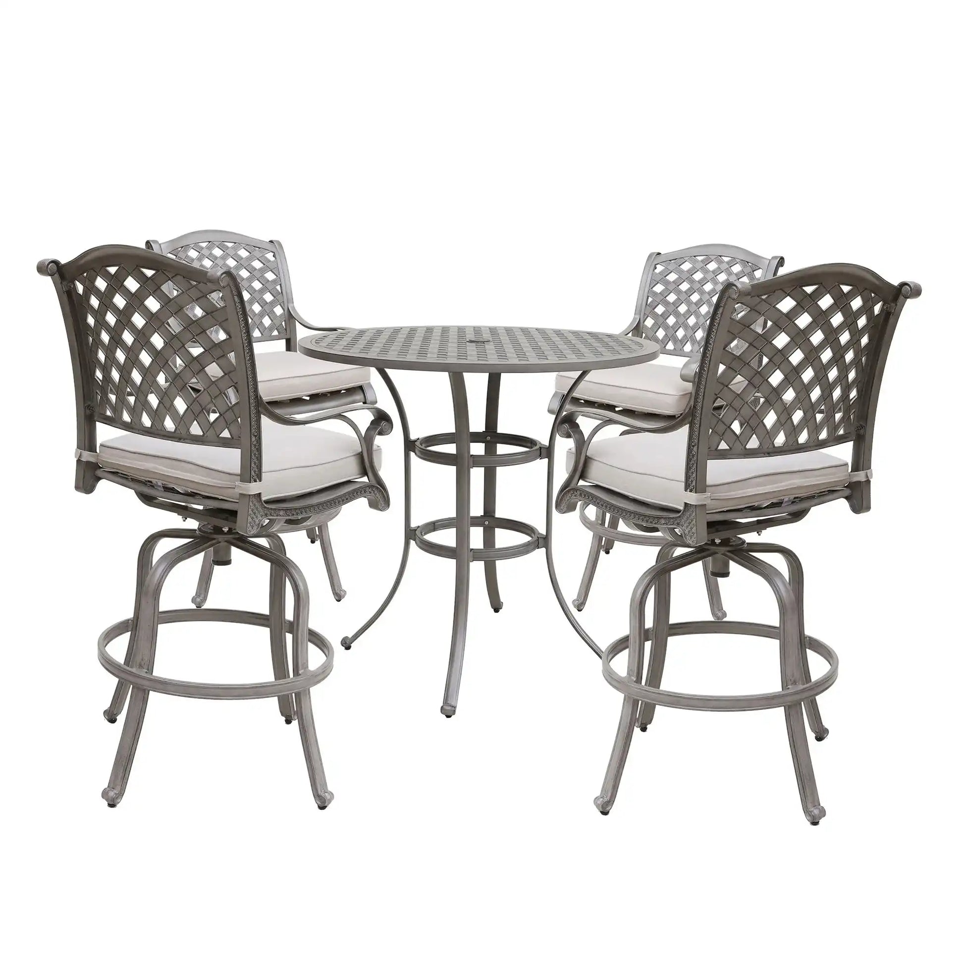 Cast Aluminum Bar Set With Cushion - Best Buy Furniture