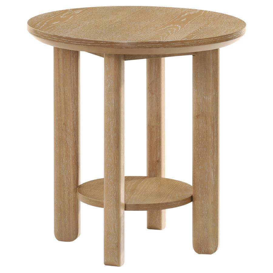 Ottowa - Round Wood Table With Shelf - Best Buy Furniture
