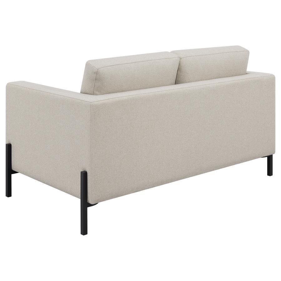 Tilly - Upholstered Track Arm Loveseat - Oatmeal - Best Buy Furniture