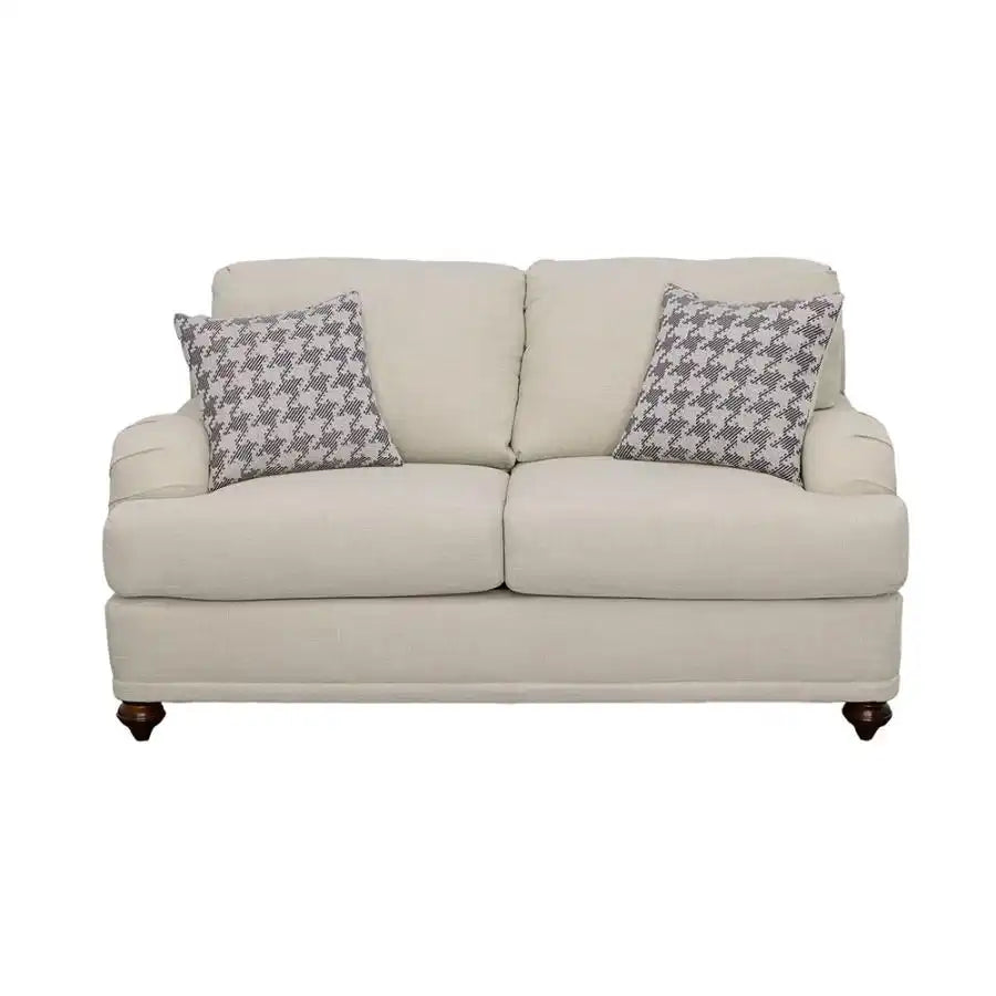 Glenn - Upholstered English Arm Loveseat - Light Gray And Blue - Best Buy Furniture