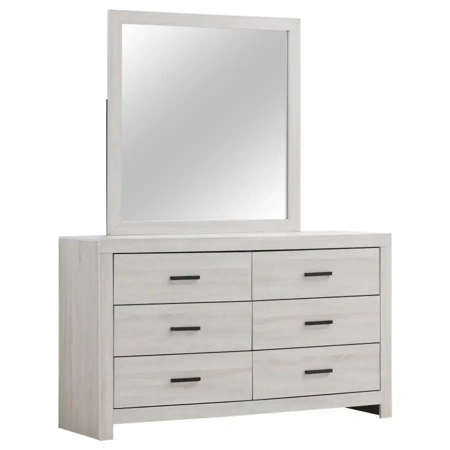 Brantford - 6-Drawer Dresser With Mirror - Best Buy Furniture