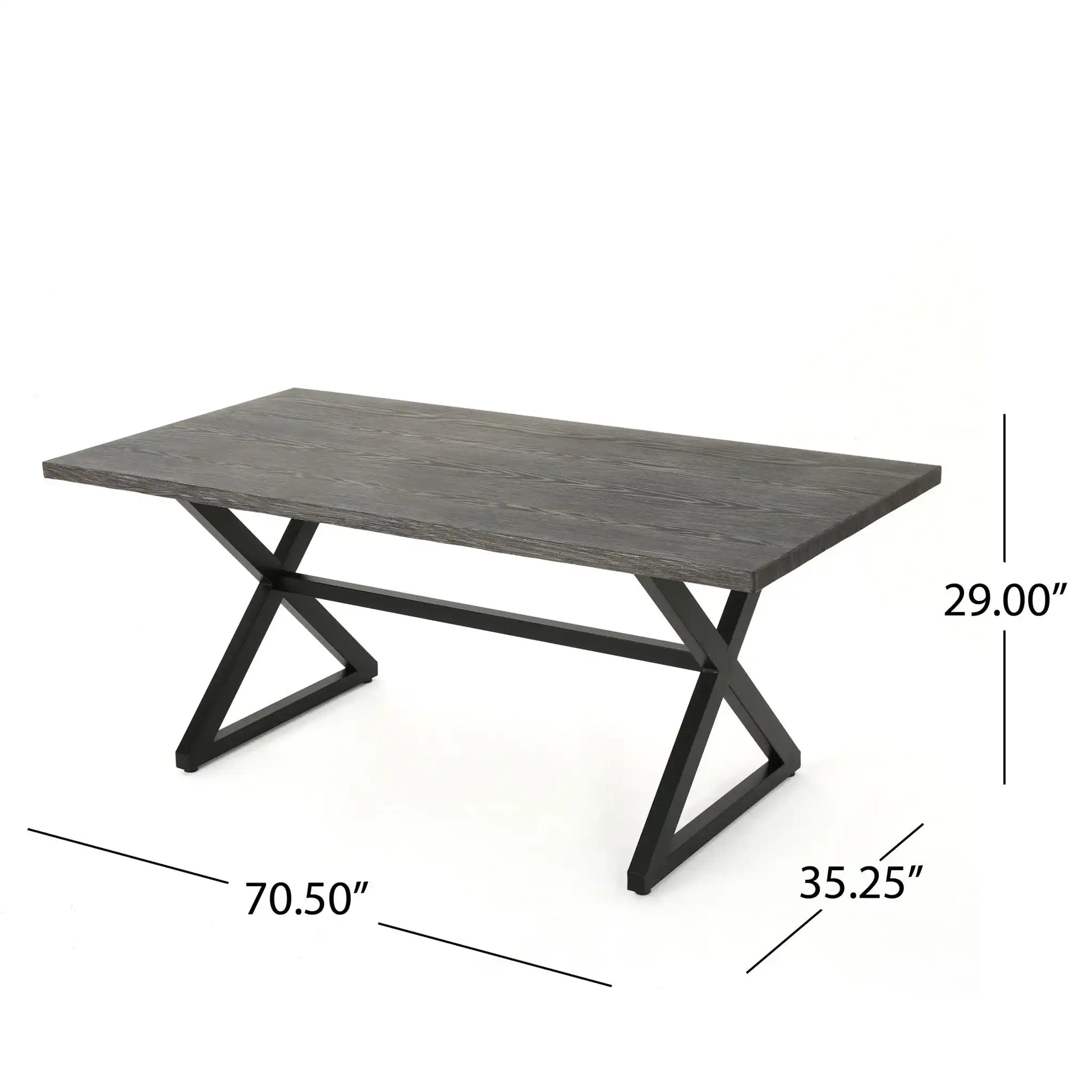 Rolando - Outdoor Aluminum Dining Table With Steel Frame - Best Buy Furniture