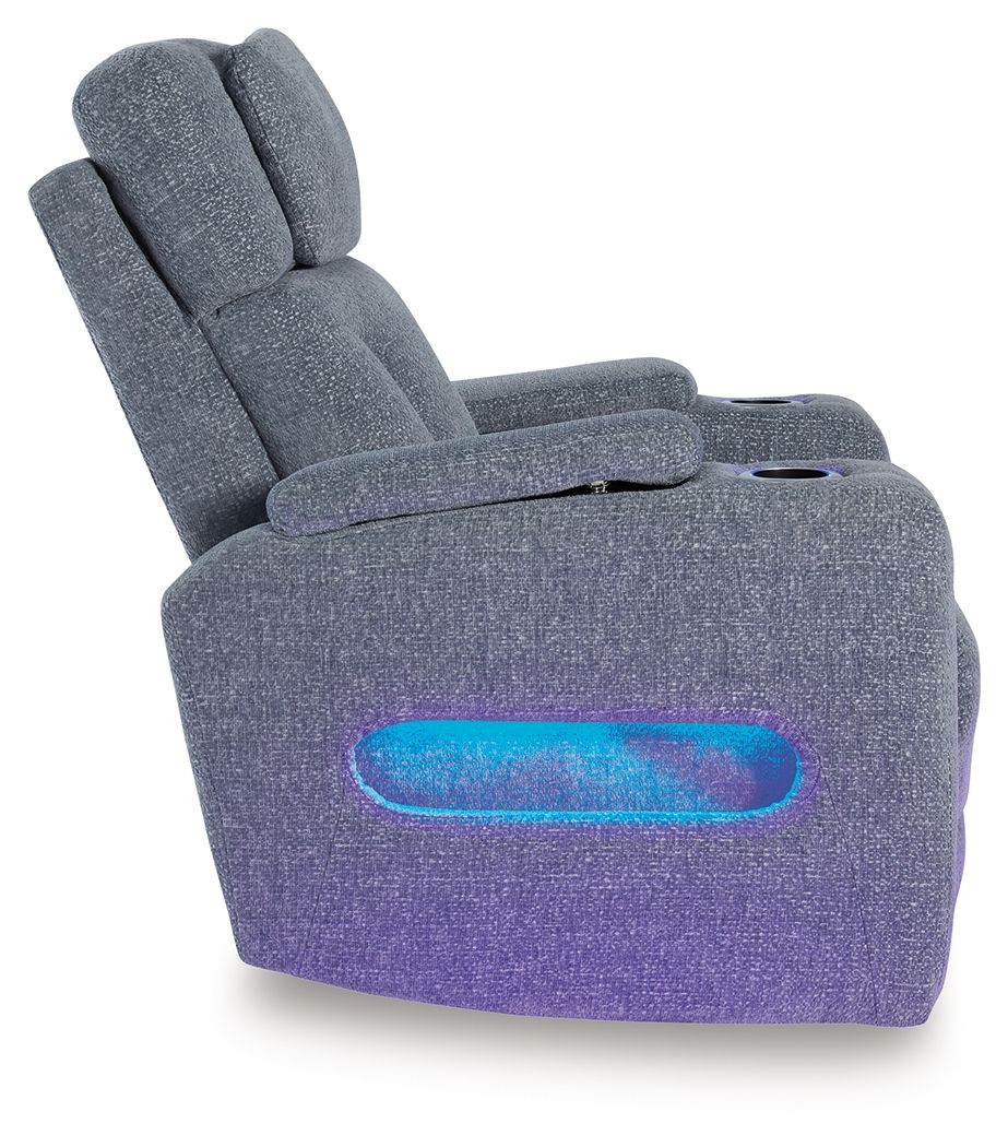 Studio Cave - Power Recliner - Steel - Best Buy Furniture