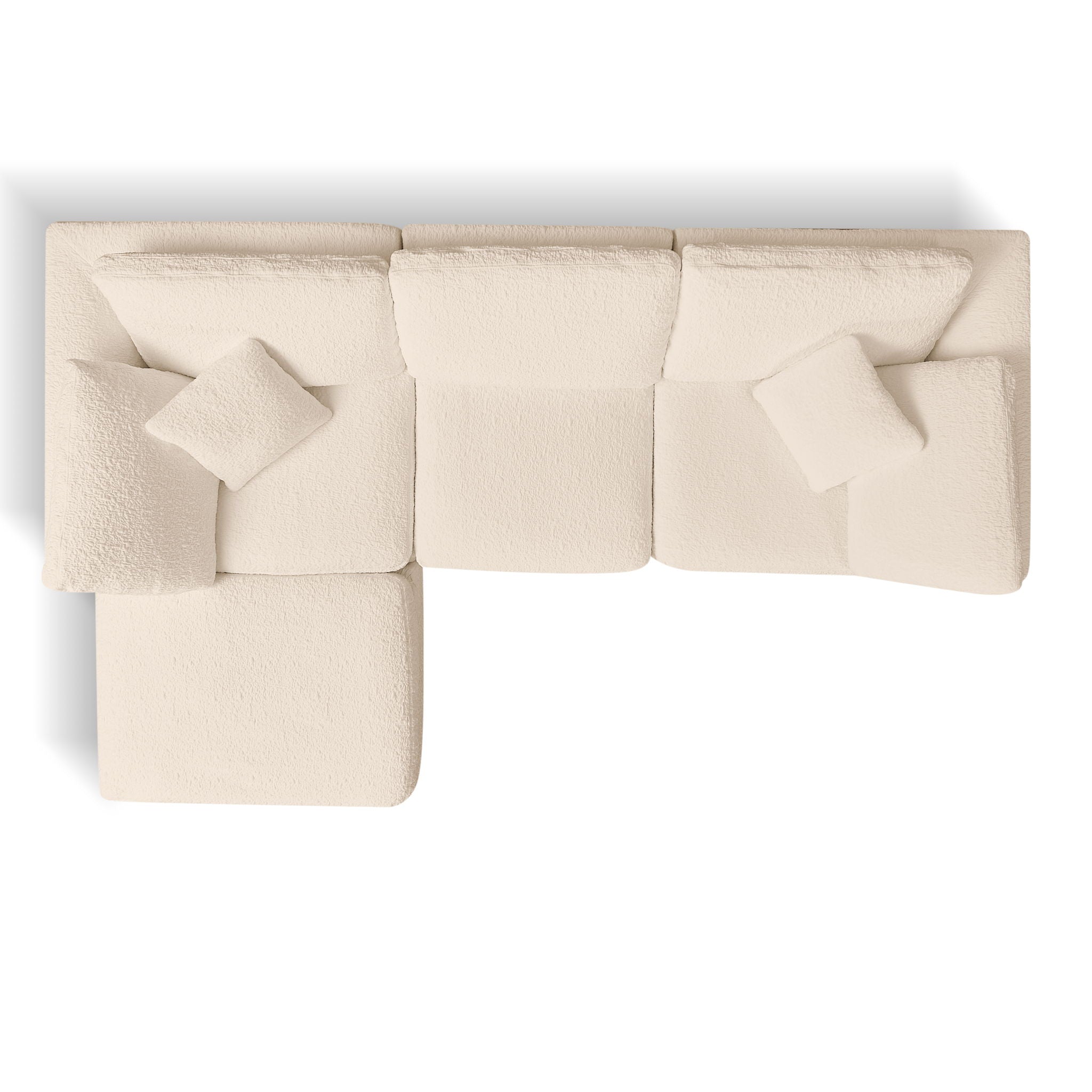 Cloud Sectional Couch, Convertible With Ottoman, 3 Seater Modular Design - Best Buy Furniture