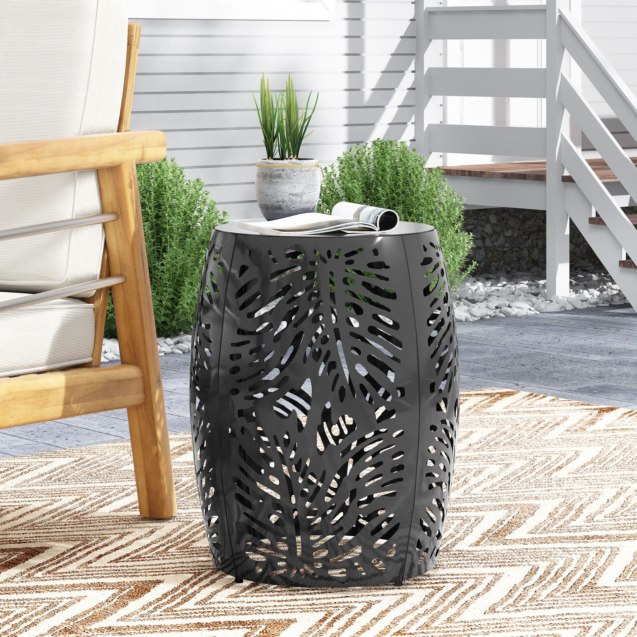 Modern Design Metal End Table, Large - Best Buy Furniture