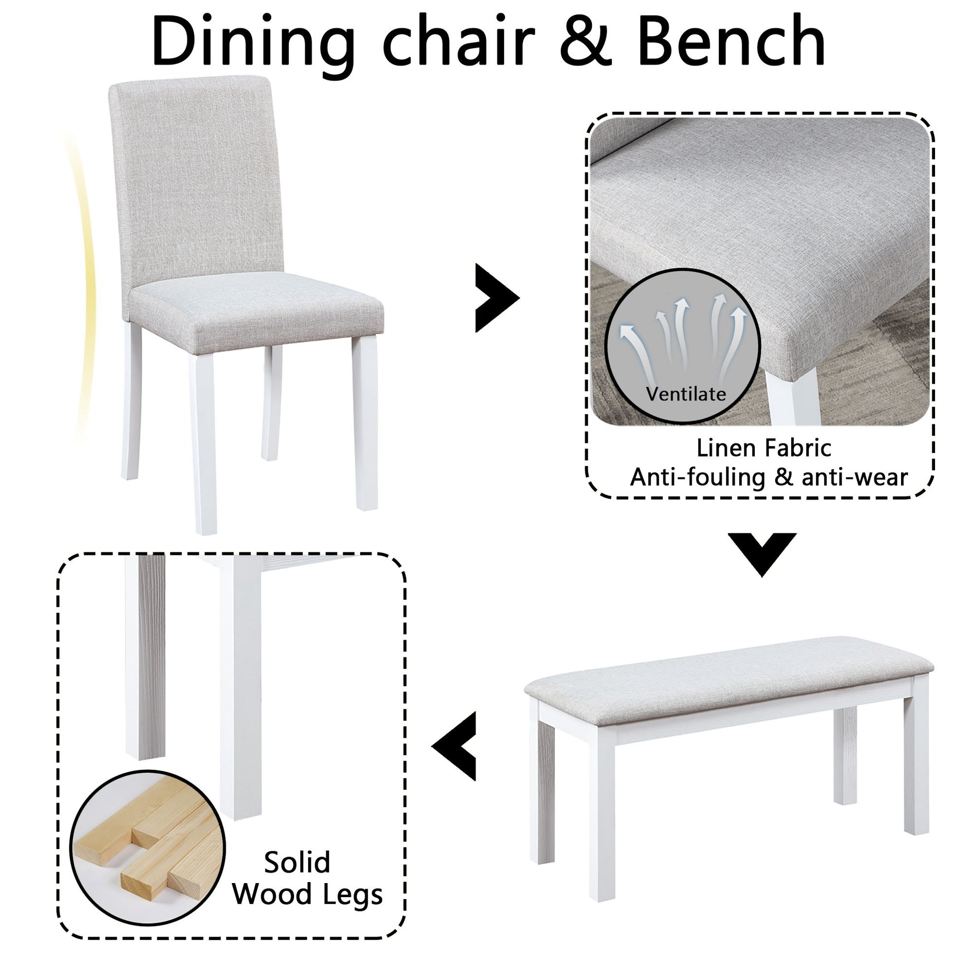 Dining Table Set With Crystal Decoration And Upholstered Chairs - Best Buy Furniture