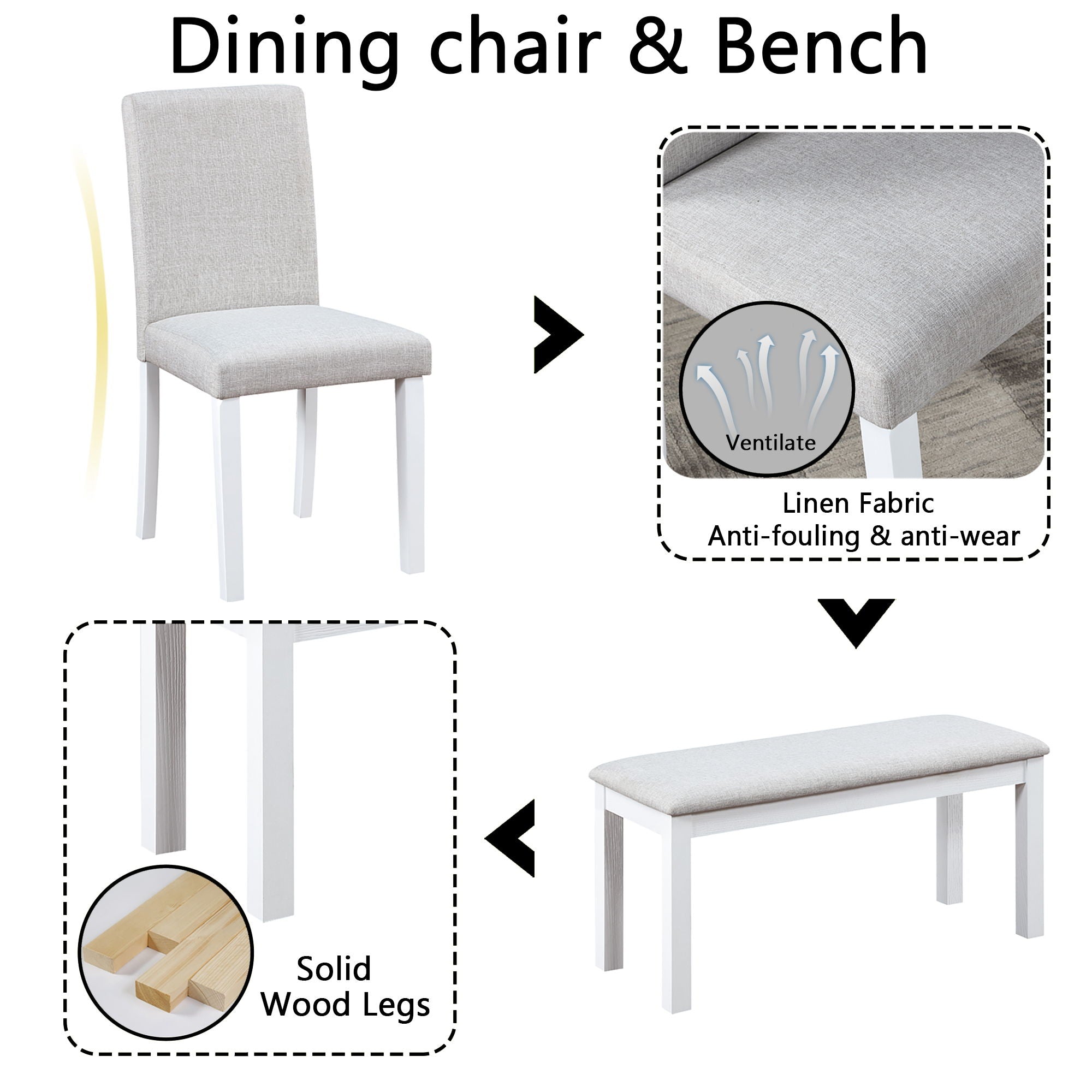 Dining Table Set With Crystal Decoration And Upholstered Chairs - Best Buy Furniture