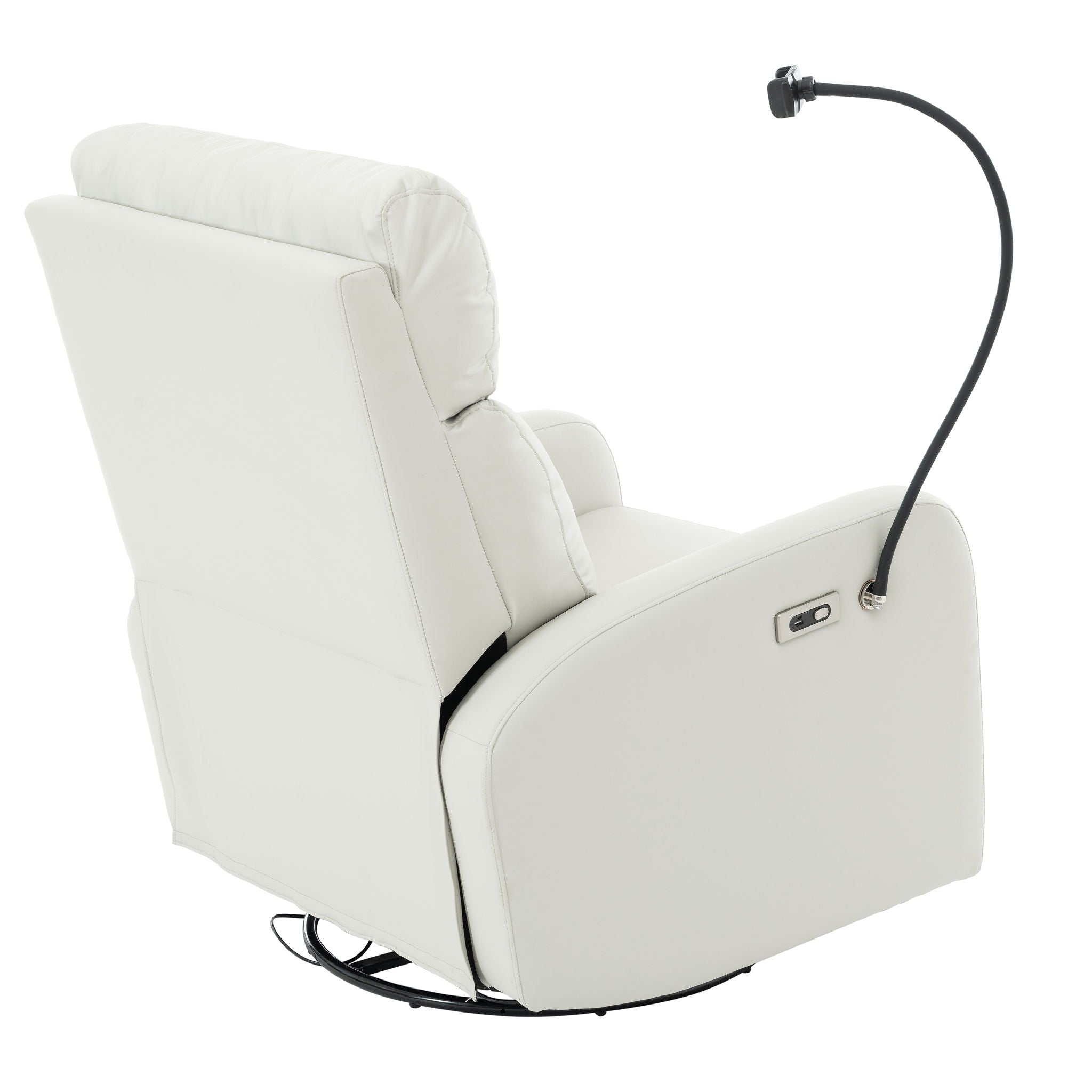 31.5" 270 Power Swivel Rocker Recliner Chair, Electric Glider Reclining Sofa With USB Ports, Power Swivel Glider, Rocking Chair Nursery Recliners For Living Room Bedroom - Light Gray - Best Buy Furniture