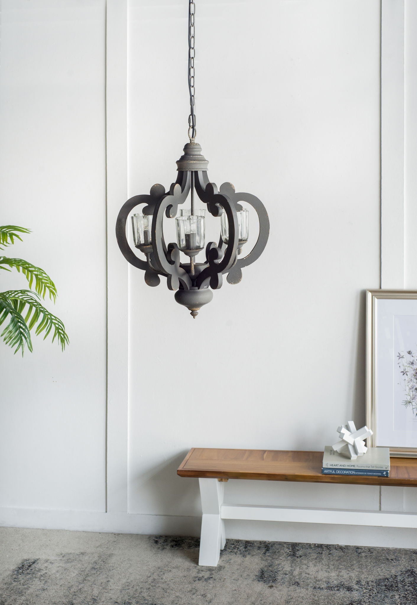 Farmhouse Chandelier, 6 Light Wood Chandelier Pendant Light Fixture With Adjustable Chain For Dining Room Living Room Entryway, Bulb Not Included - Best Buy Furniture