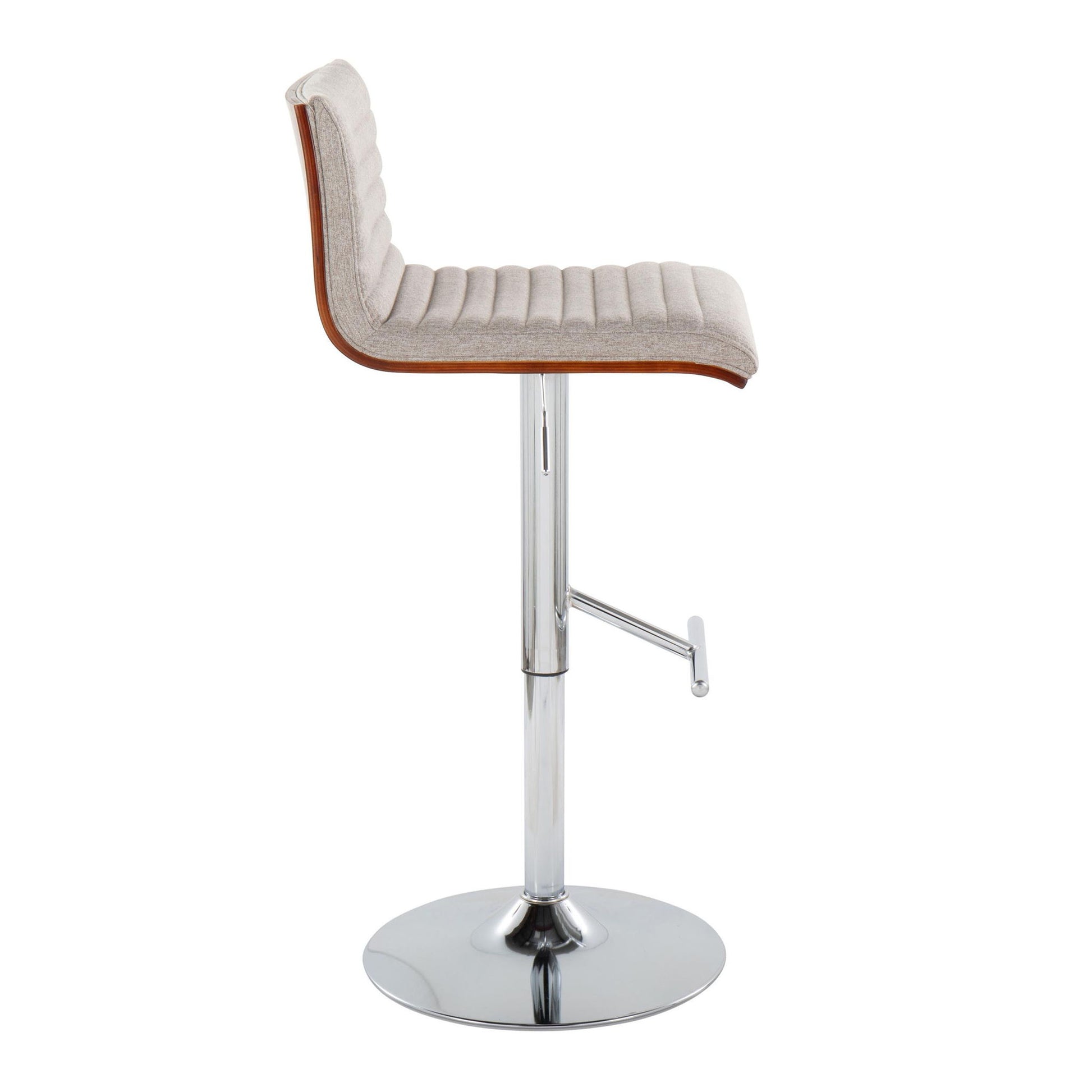 Mason - Contemporary Adjustable Barstool & Swivel With Straight T Footrest (Set of 2) - Best Buy Furniture