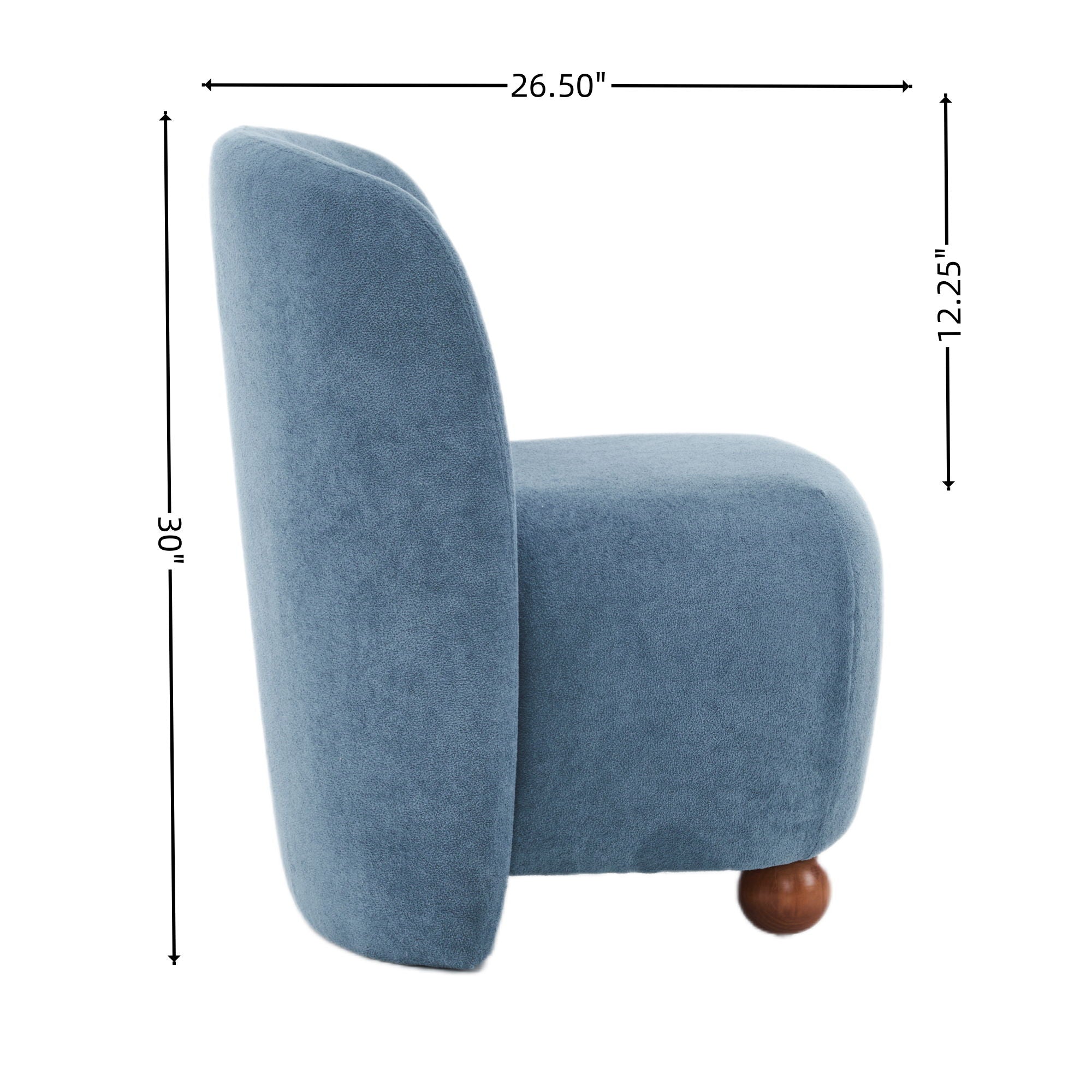 Modern Low Back Accent Upholstered Armless Living Room Chairs, Round Feet - Best Buy Furniture