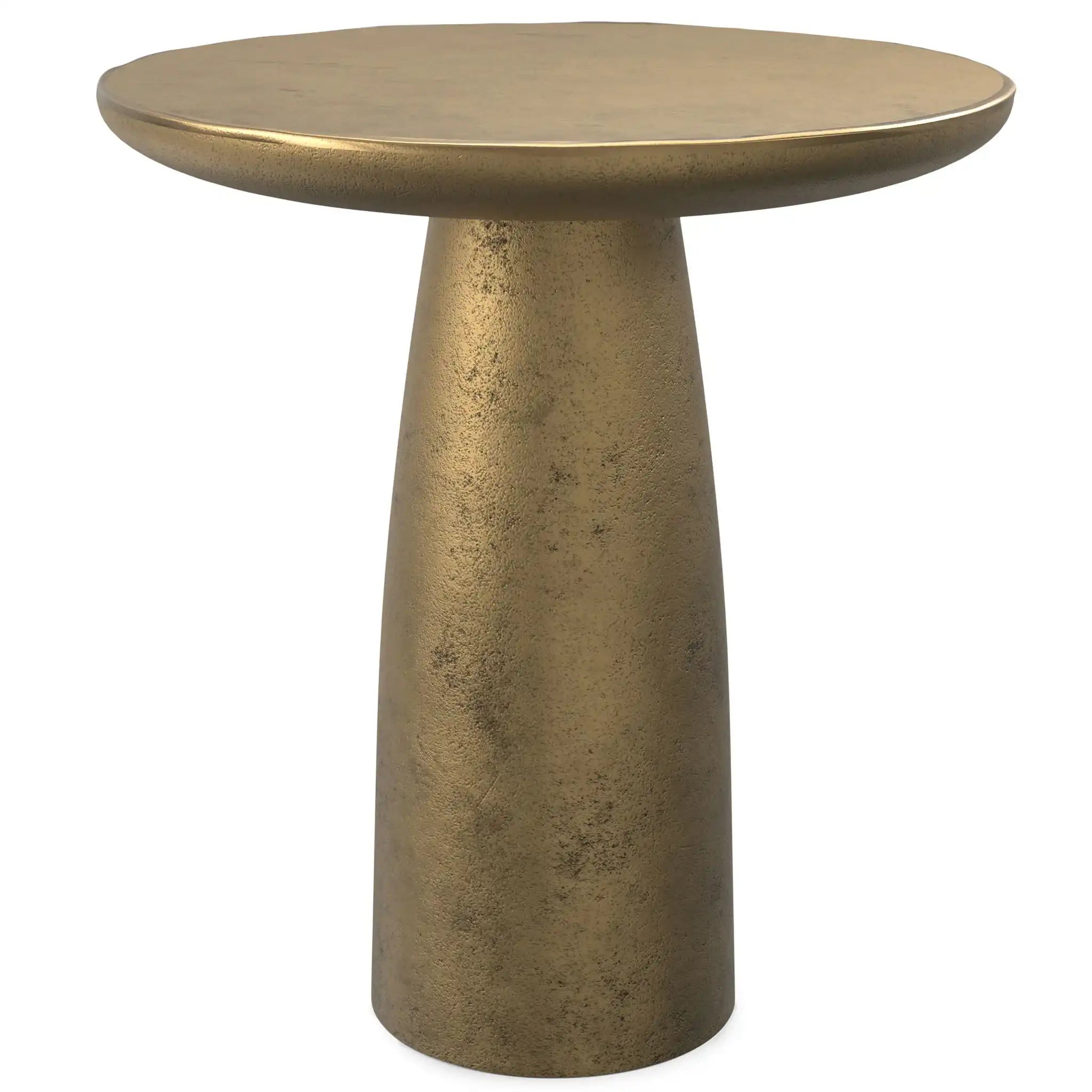 Dominique - Cast Aluminum Side Table - Brown - Best Buy Furniture