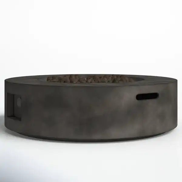 12' H Fiber Reinforced Concrete Outdoor Fire Pit Table - Best Buy Furniture
