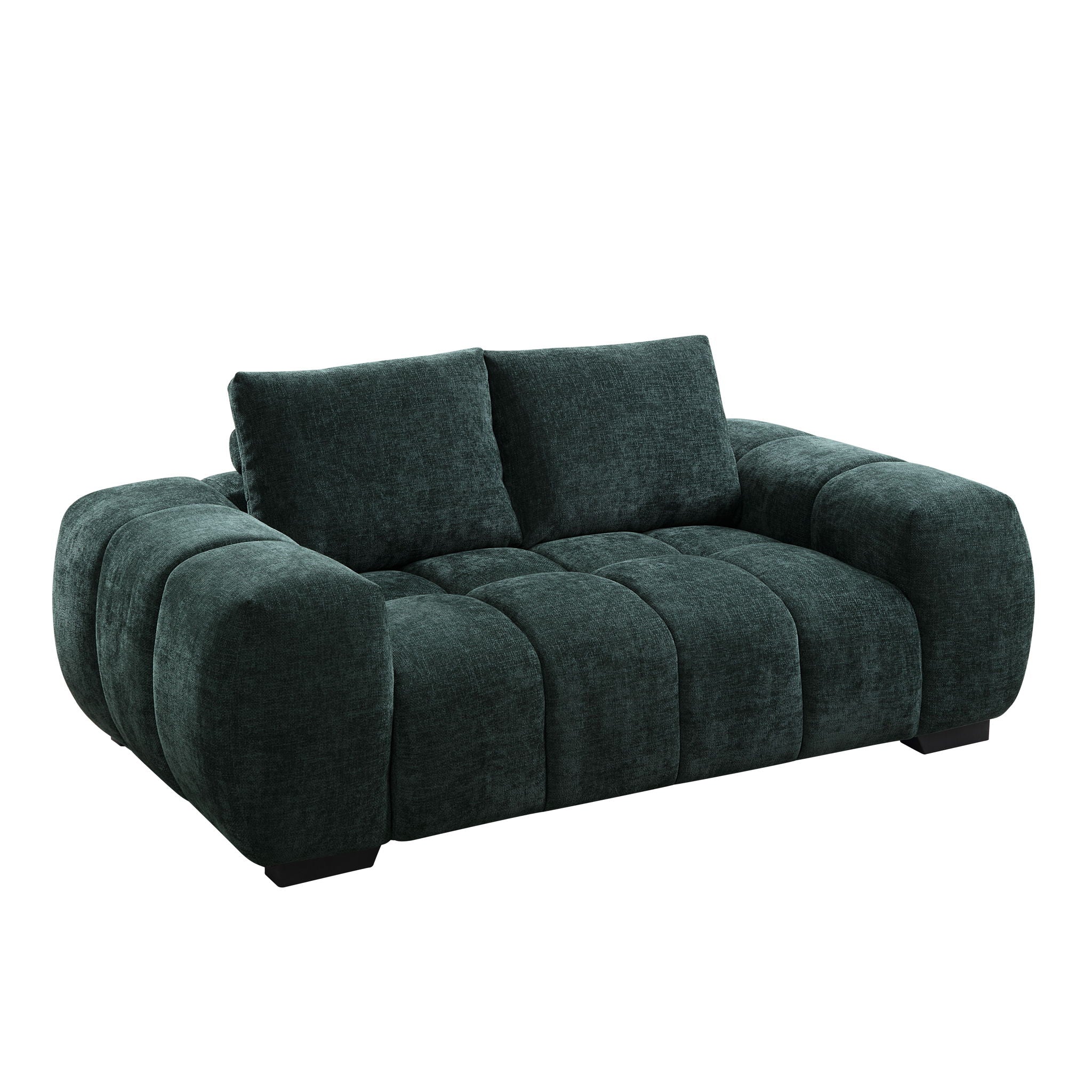 Ferrand - Chenille Loveseat - Green - Best Buy Furniture