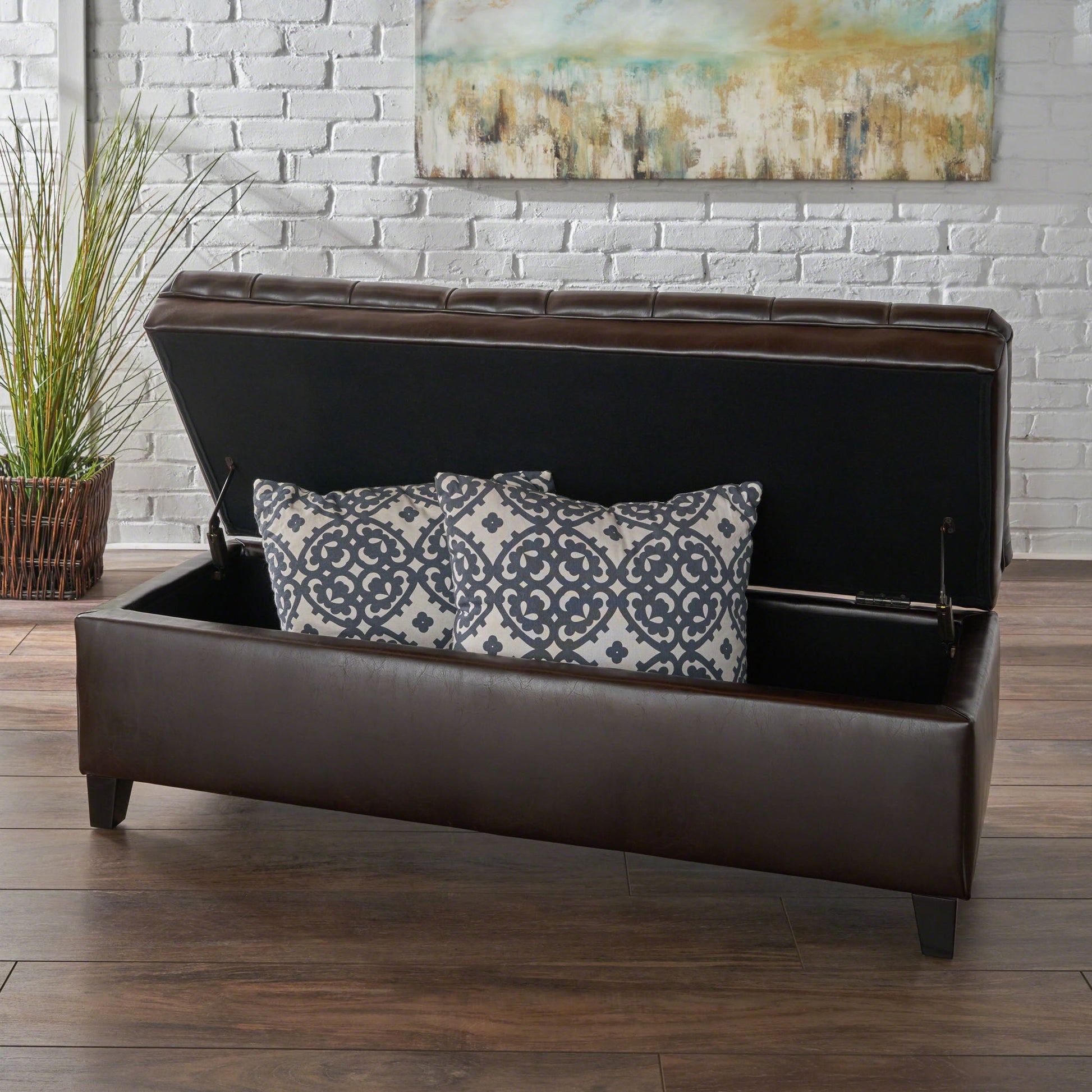 Juliana - Storage Ottoman With Birch Legs - Best Buy Furniture