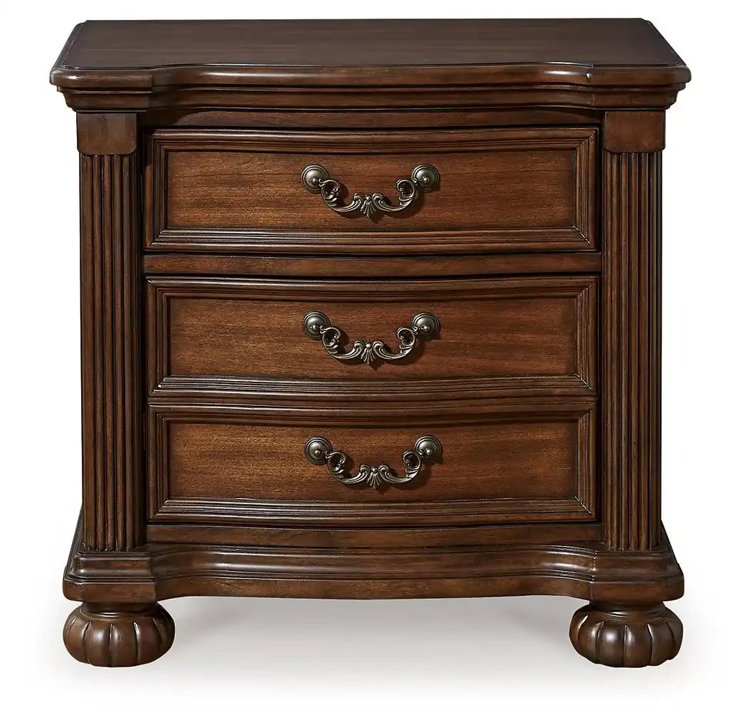 Lavinton - Three Drawer Night Stand - Brown - Best Buy Furniture