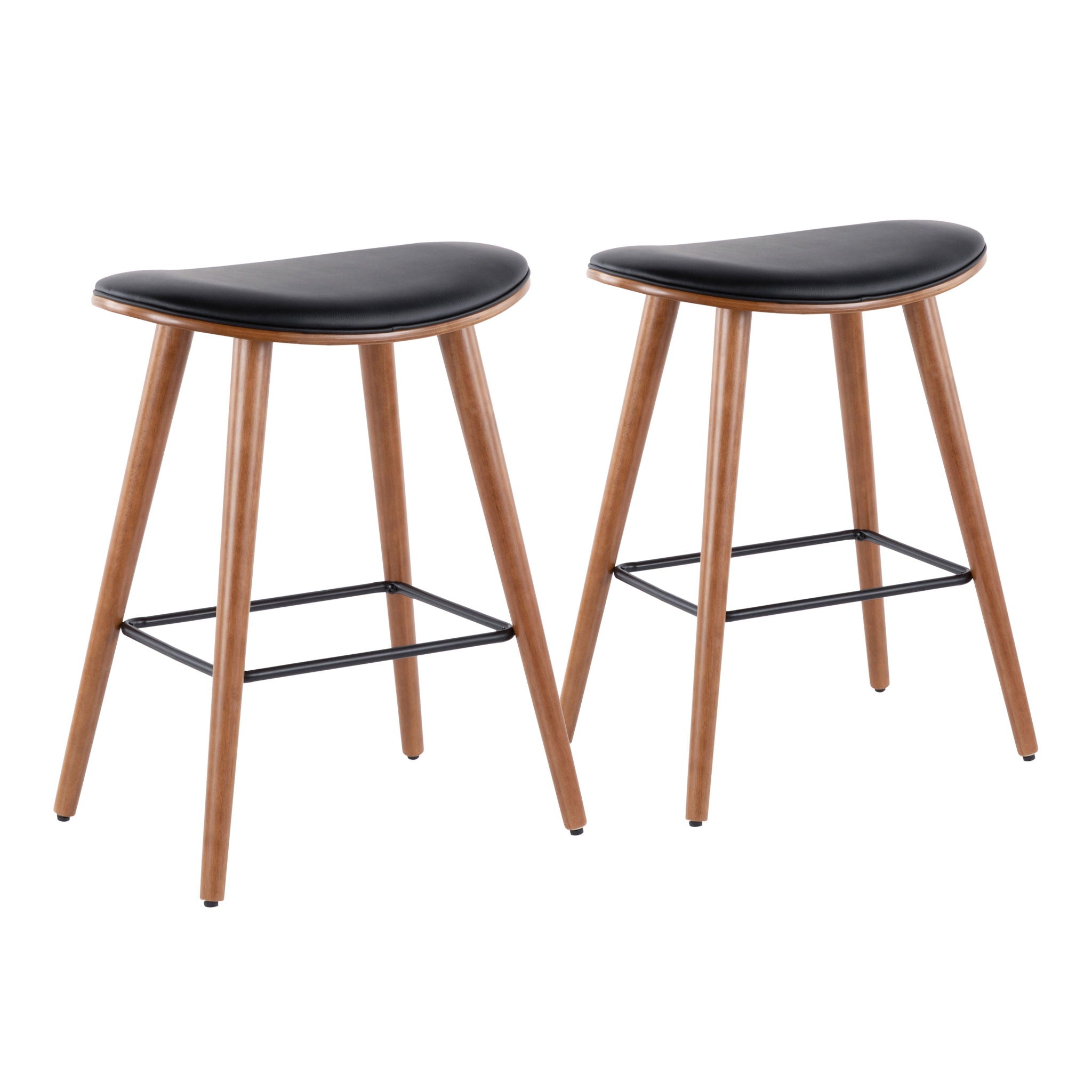 Saddle - Contemporary Counter Stool (Set of 2) - Best Buy Furniture