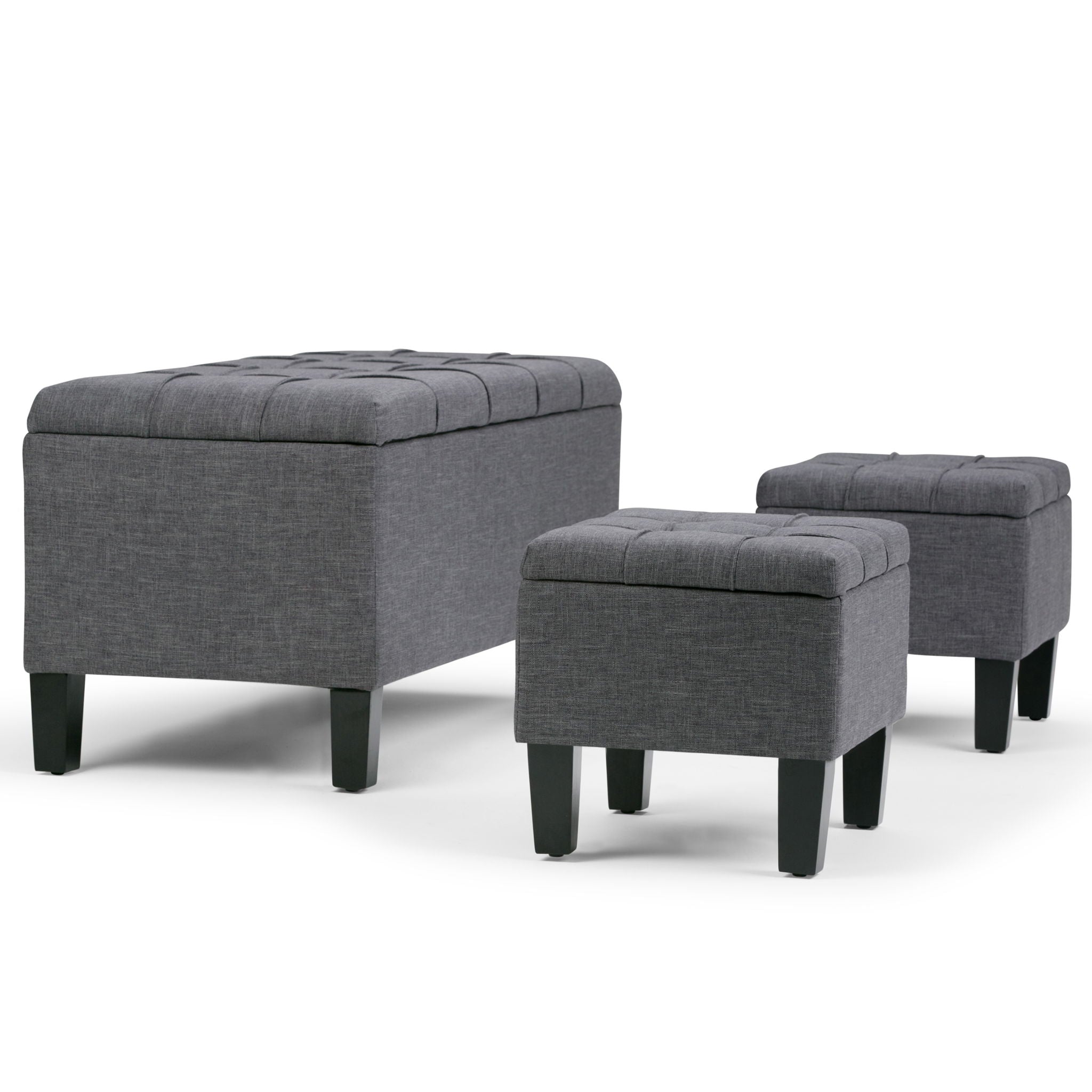 Dover - 3 Piece Storage Ottoman Contemporary Design - Best Buy Furniture