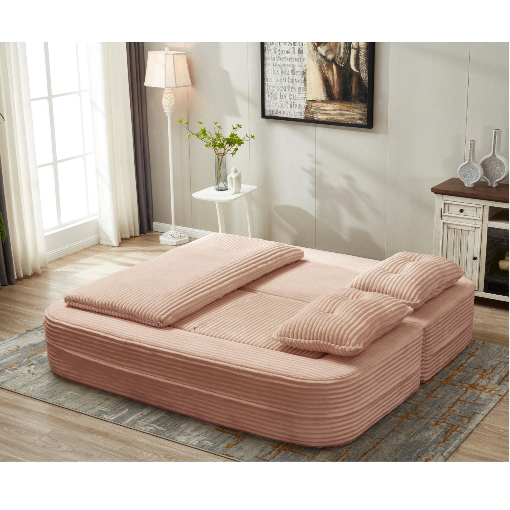 Multi Functional Sectional Sofa Bed With Independent Chaise Lounge And Functional Blanket - Best Buy Furniture