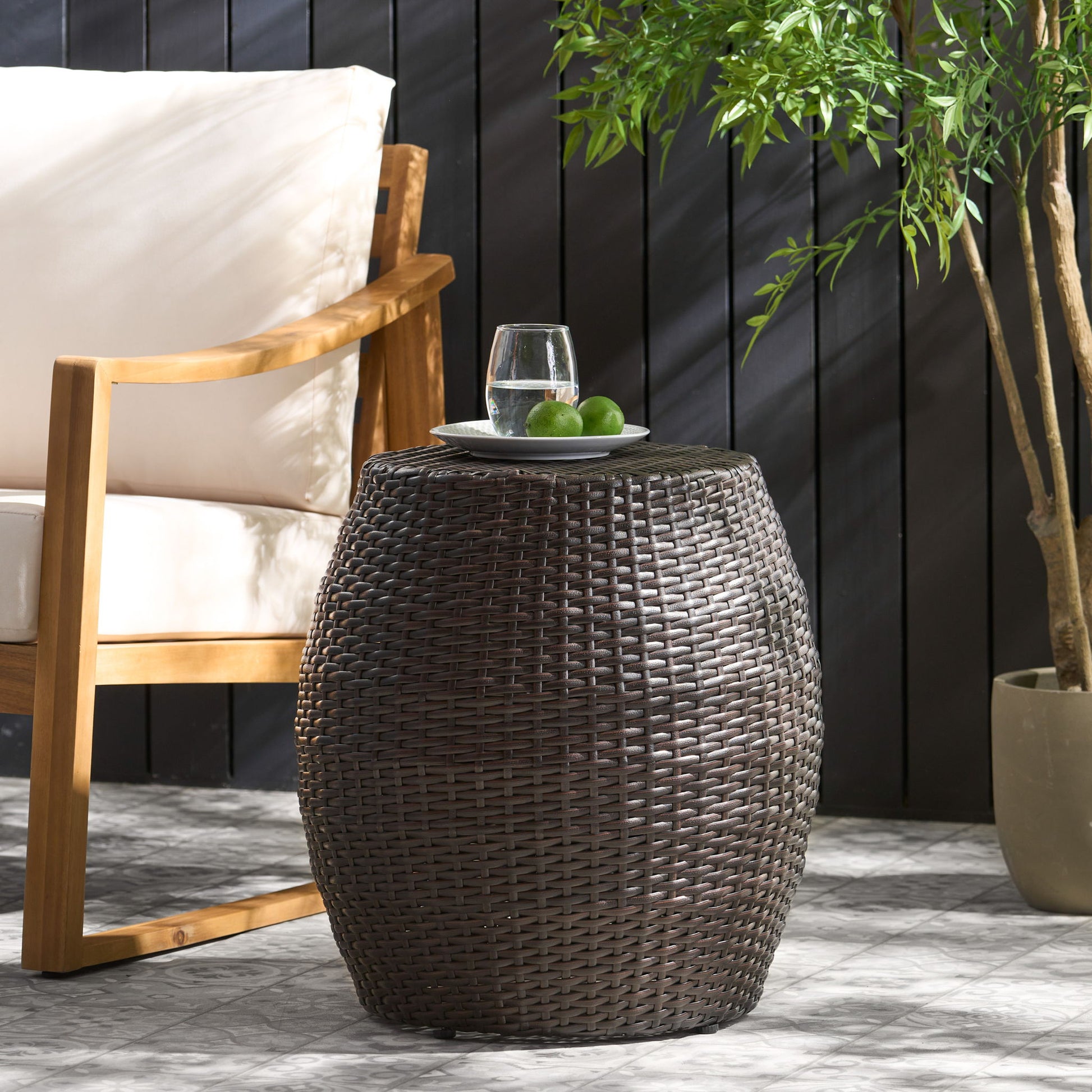 Outdoor Wicker Patio Side Table - Best Buy Furniture