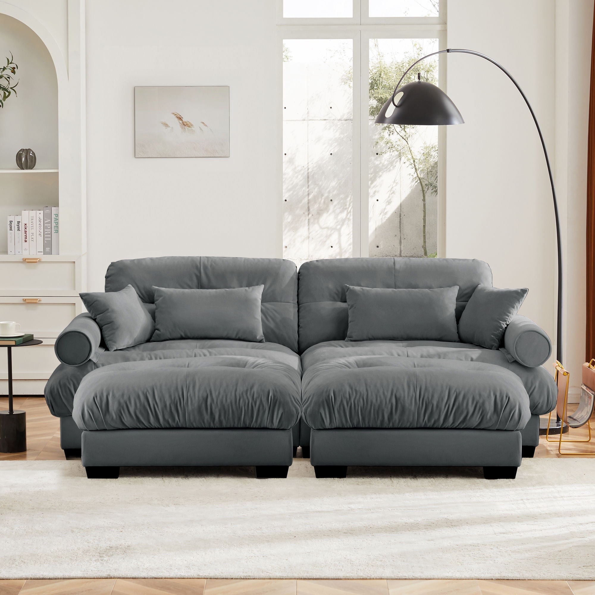 Super Comfort Oversized Modular Sectional Sofa With Movable Ottoman - Best Buy Furniture