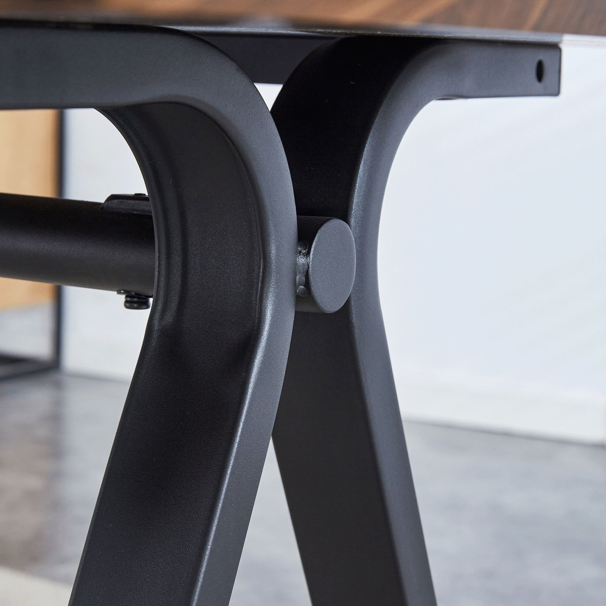 Suede Backrest Chairs With Metal Legs & Herringbone Dining Table Set - Best Buy Furniture