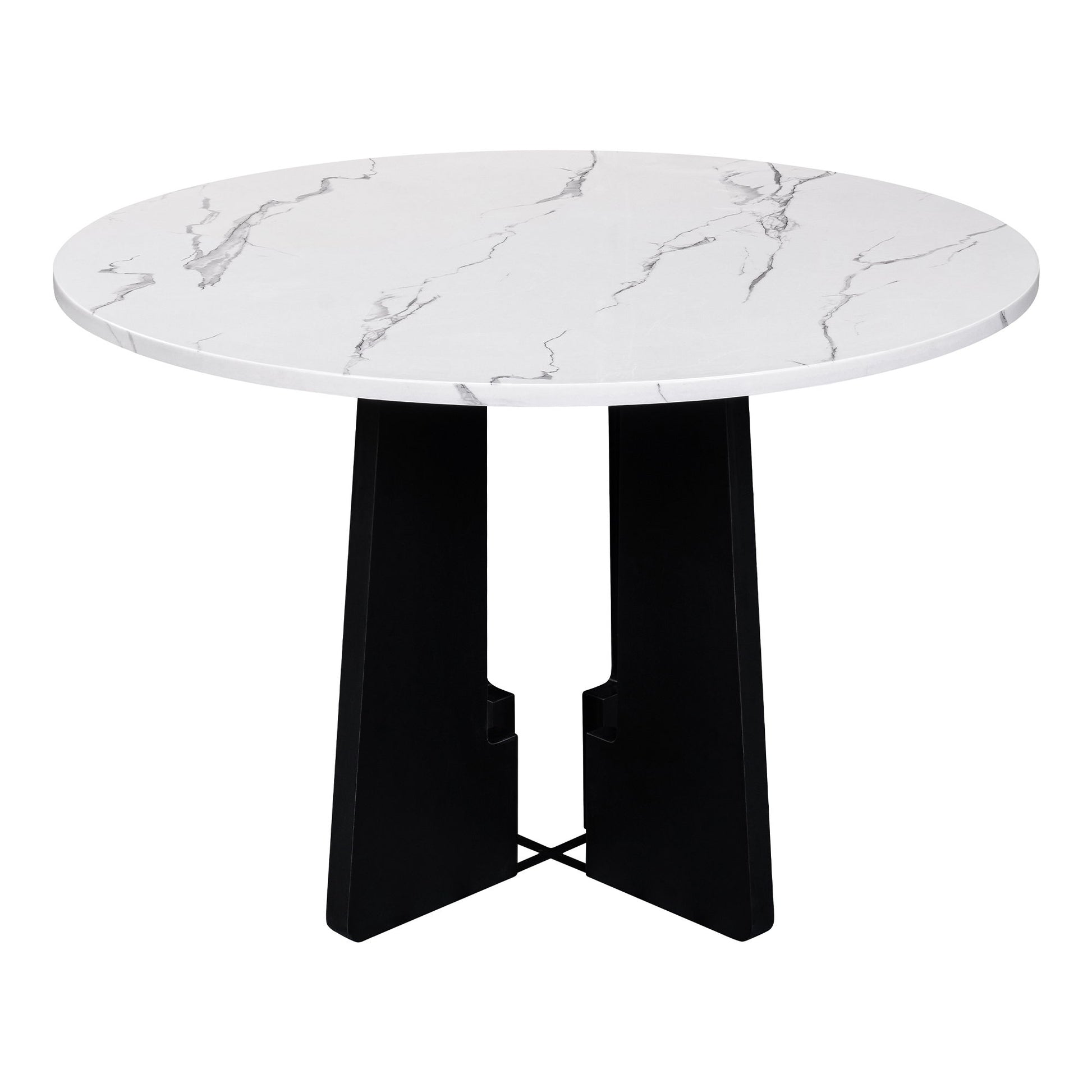 5 Piece Round Dining Table Set, Dining Table And 4 Upholstered Chairs For Dining Room, Kitchen Room, Living Room - White / Gray - Best Buy Furniture