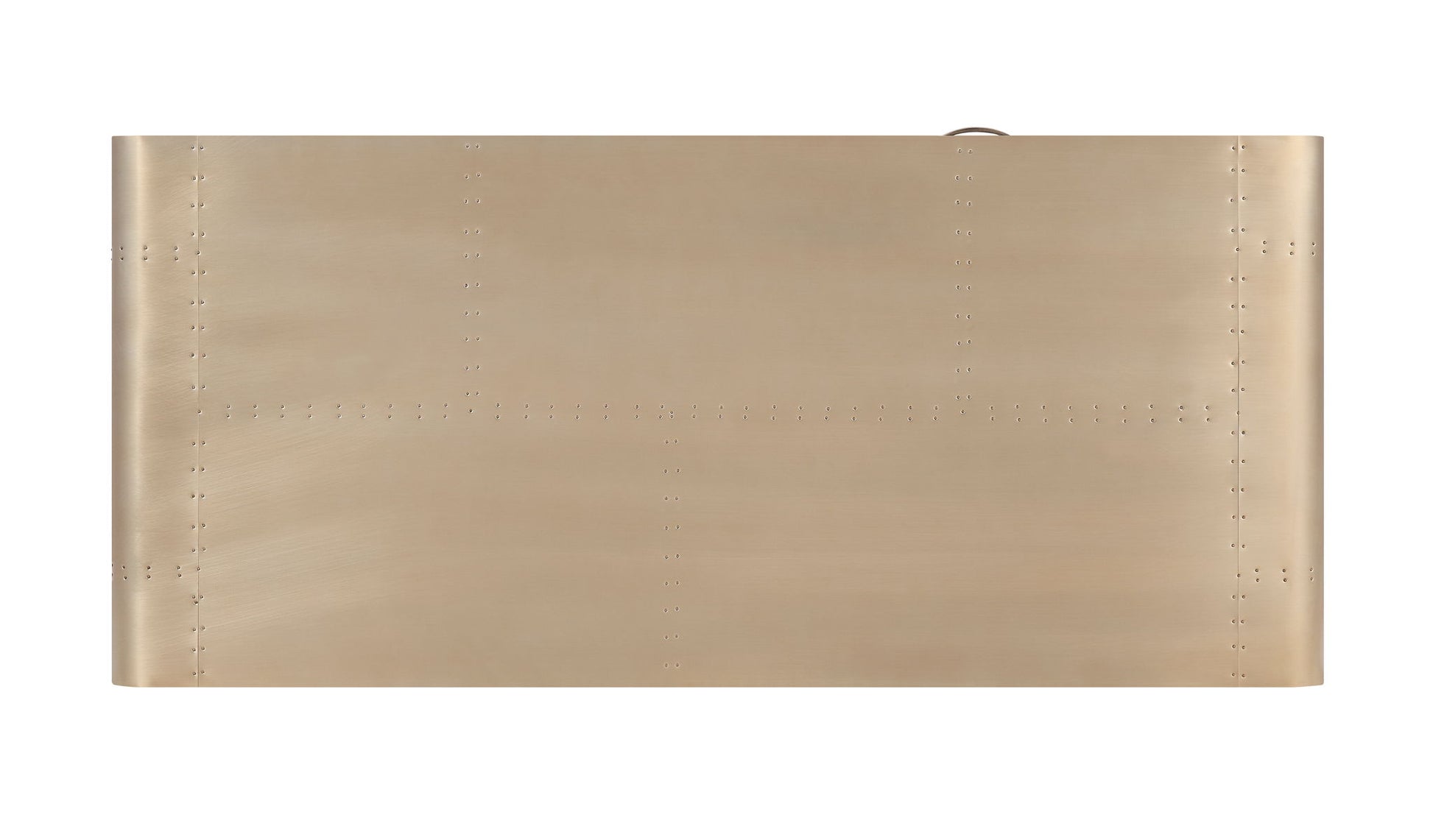 Danton - Aluminum Top Grain Leather Rectangular Writing Desk - Gold - Best Buy Furniture