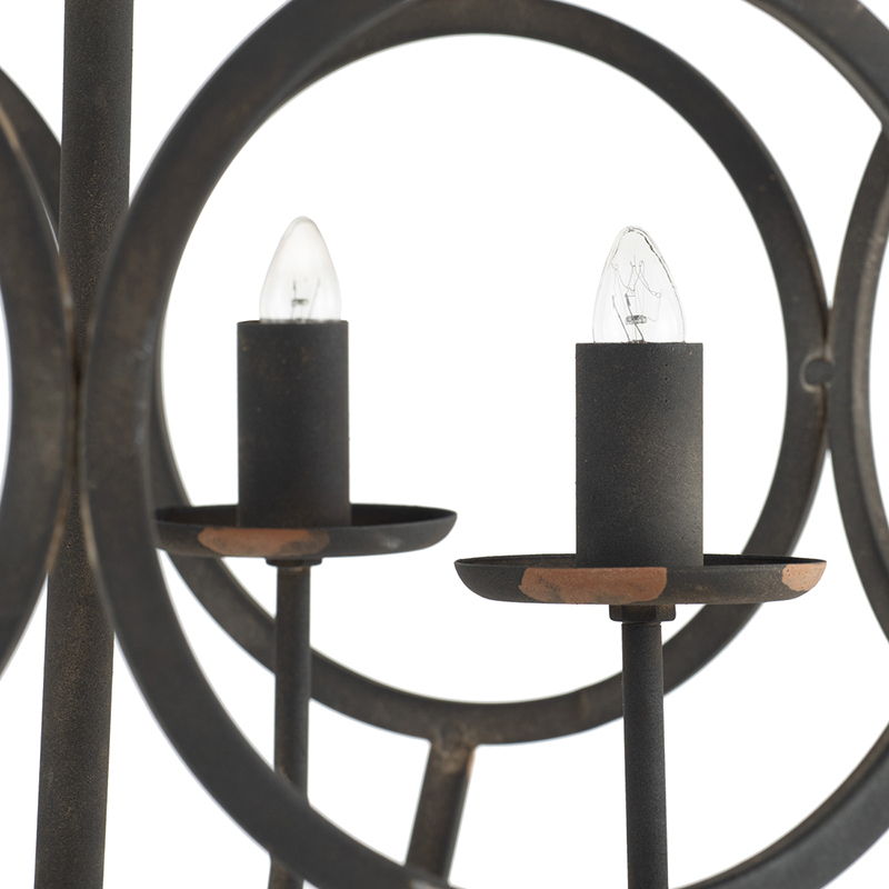 4 Light Metal Chandelier, Hanging Light Fixture With Adjustable Chain For Kitchen, Bulb Not Included - Black - Best Buy Furniture