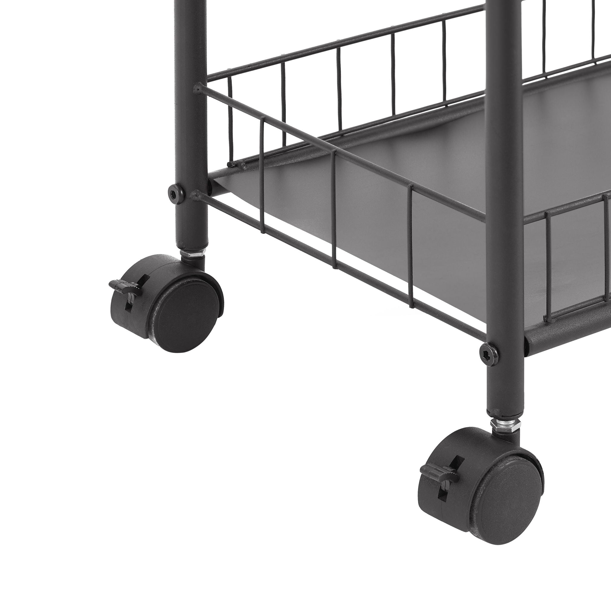 6 Tier Slim Rolling Storage Cart, Mobile Shelving Unit With Wheels, Metal Wire Storage Shelving Rack With Baskets For Kitchen Bathroom Office Laundry Narrow Piaces - Black - Best Buy Furniture