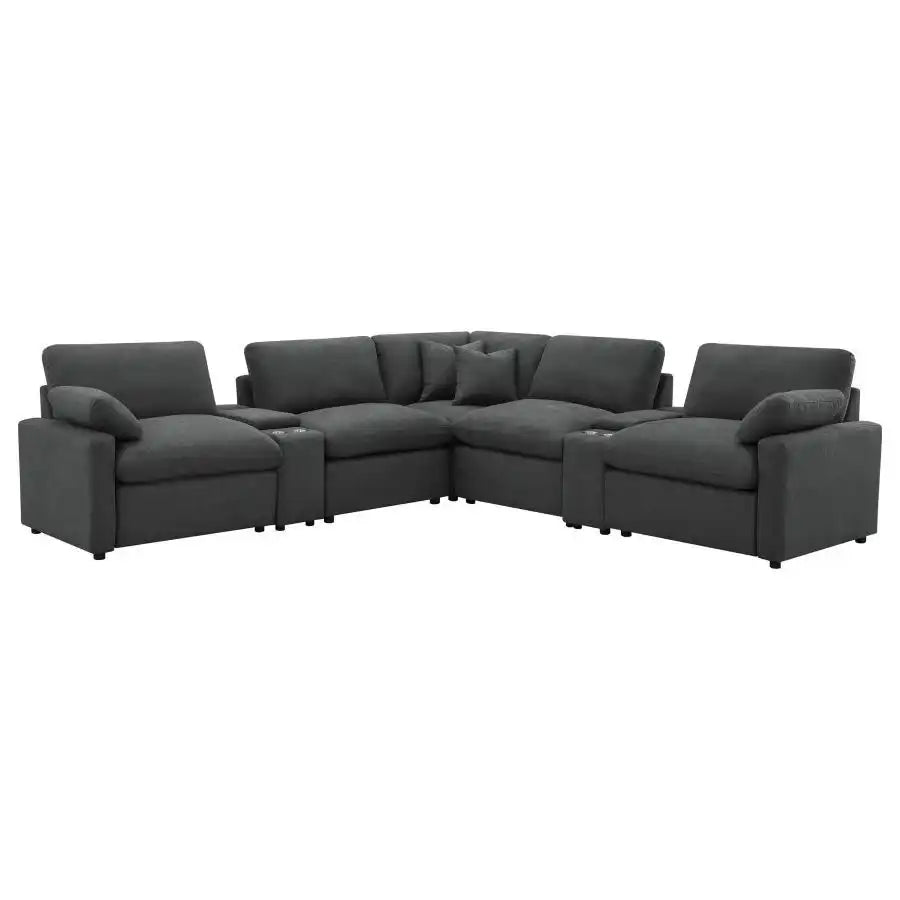 Collins - 7-Piece Modular Power Reclining Sectional - Best Buy Furniture