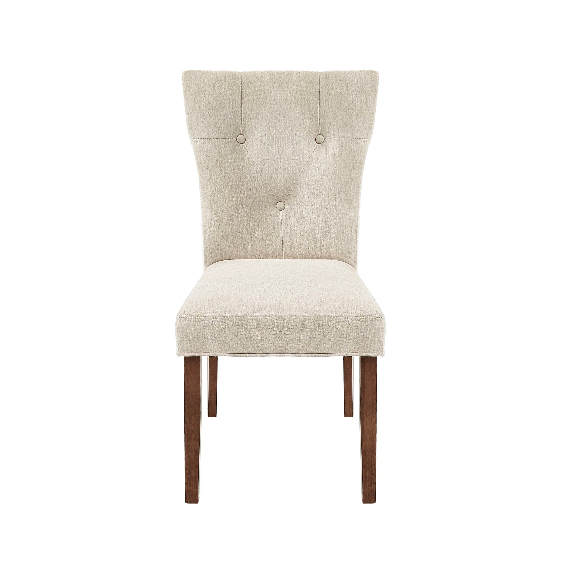 Modern Indoor Wood Dining Set With Chairs And Table, Rubber Wood, 6 Piece - Cream / Walnut - Best Buy Furniture