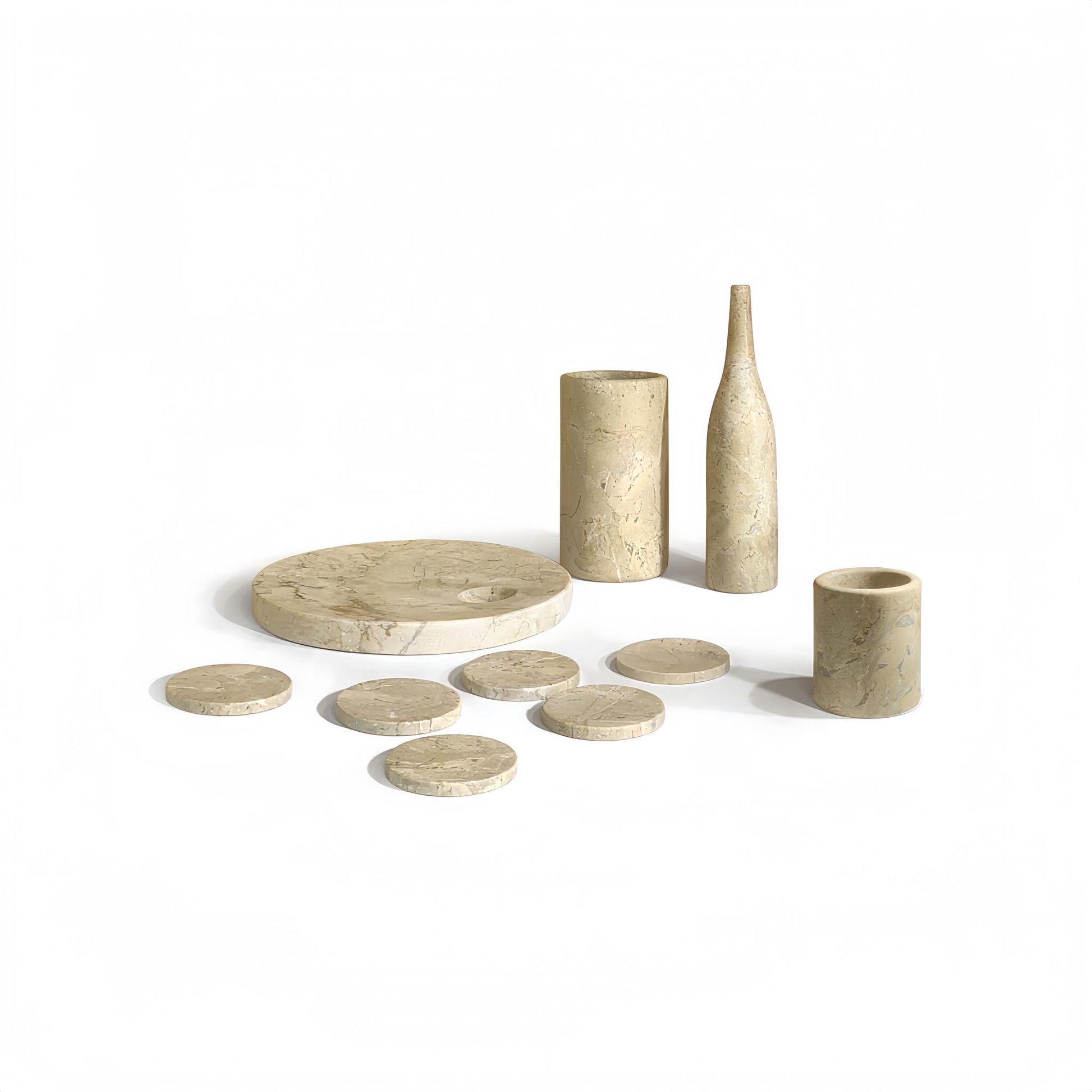 10 Pieces Luxury Natural Marble Dining Room Accessories Set - Best Buy Furniture