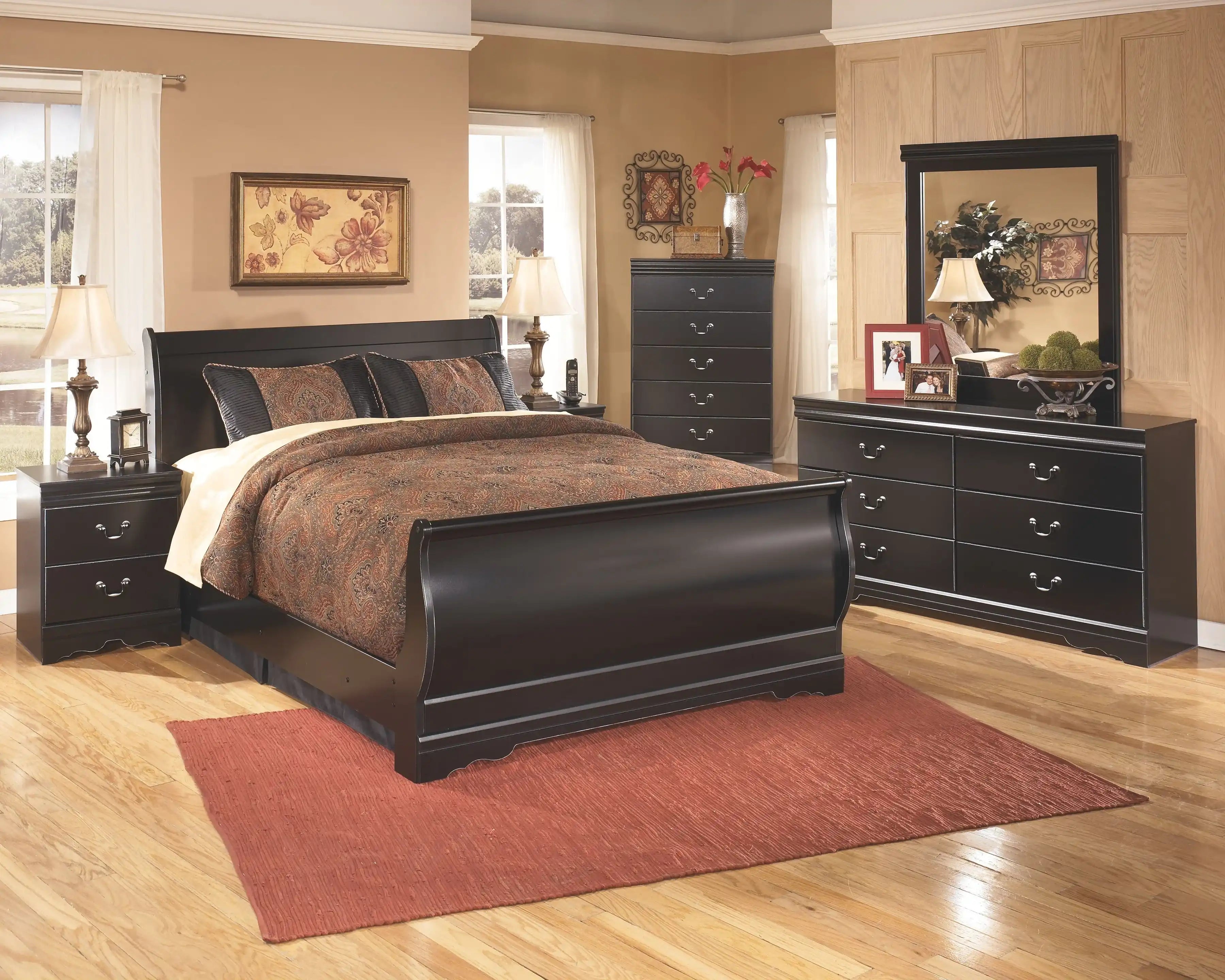 Huey Vineyard - Dresser, Mirror - Black - Best Buy Furniture