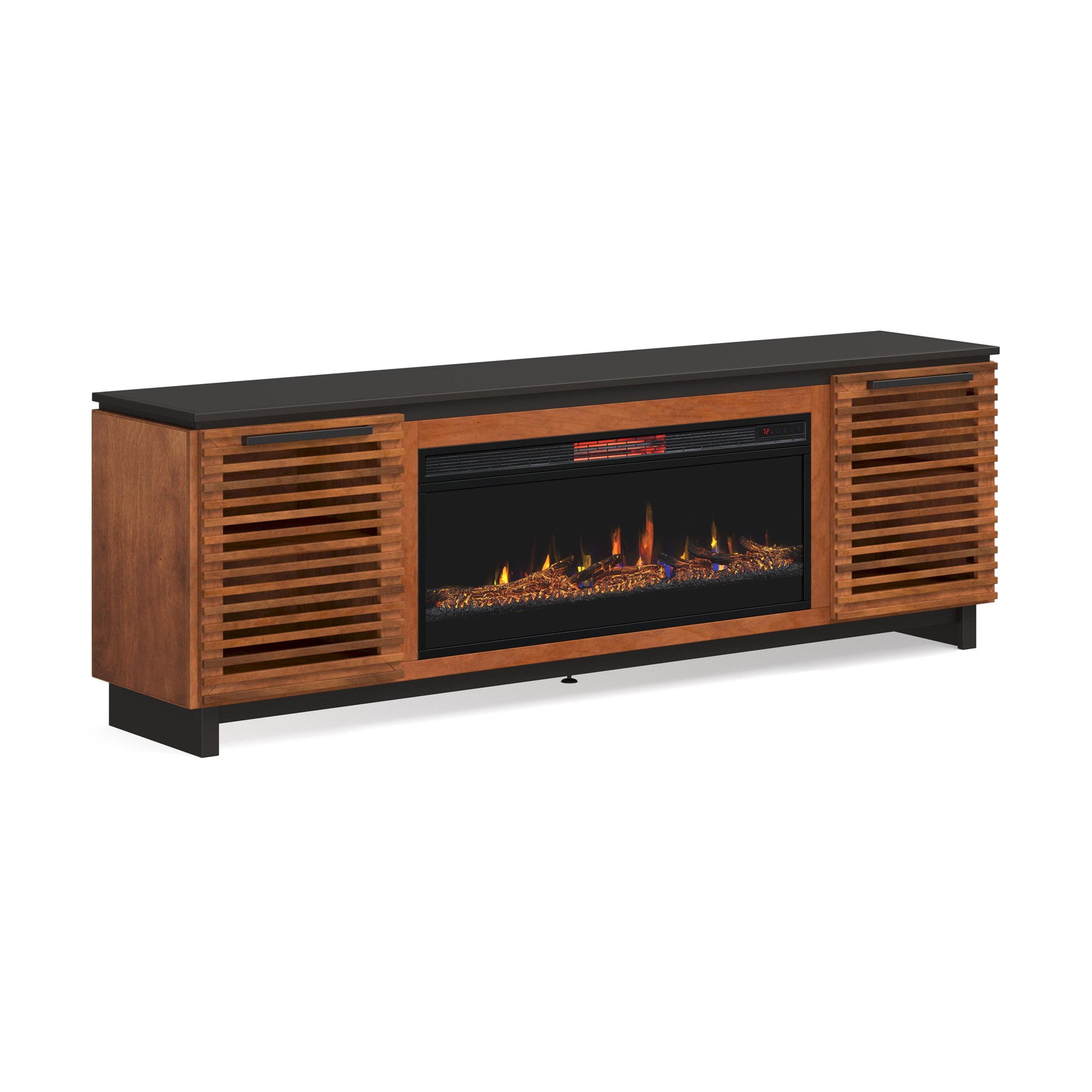 Graceland - Fireplace TV Stand Console For TVs Up To 100" - Black, Bourbon - Best Buy Furniture