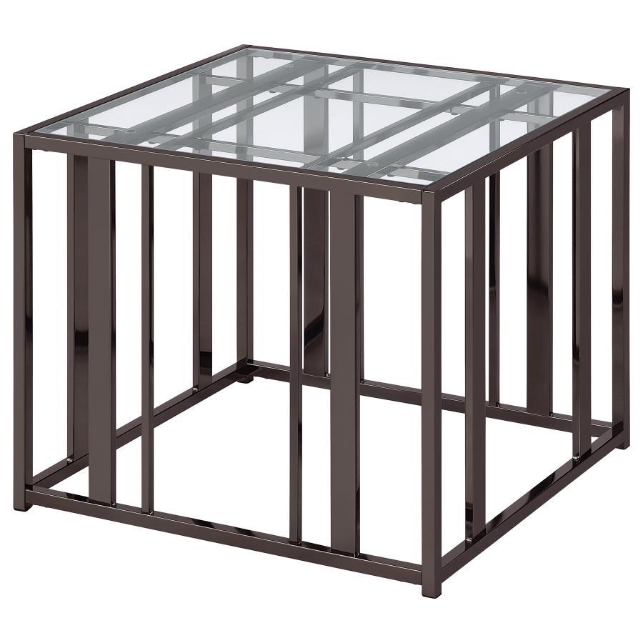 Adri - Rectangular Glass Top Side End Table - Best Buy Furniture