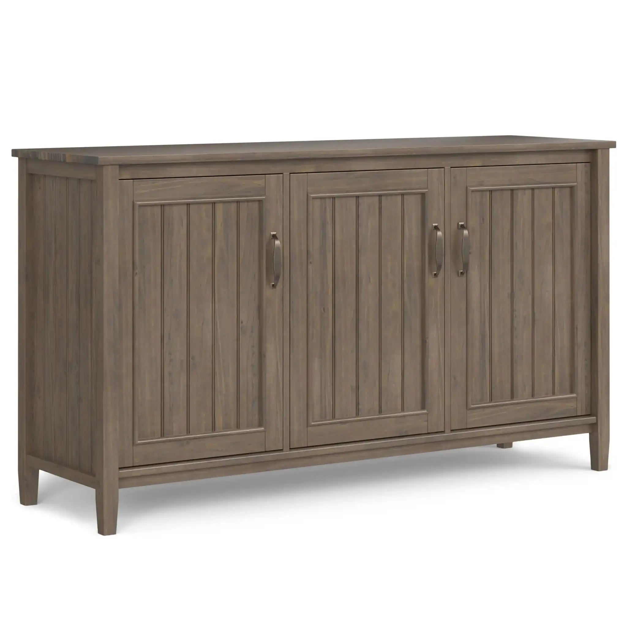 Lev - Wide Storage Cabinet - Smoky Brown - Best Buy Furniture