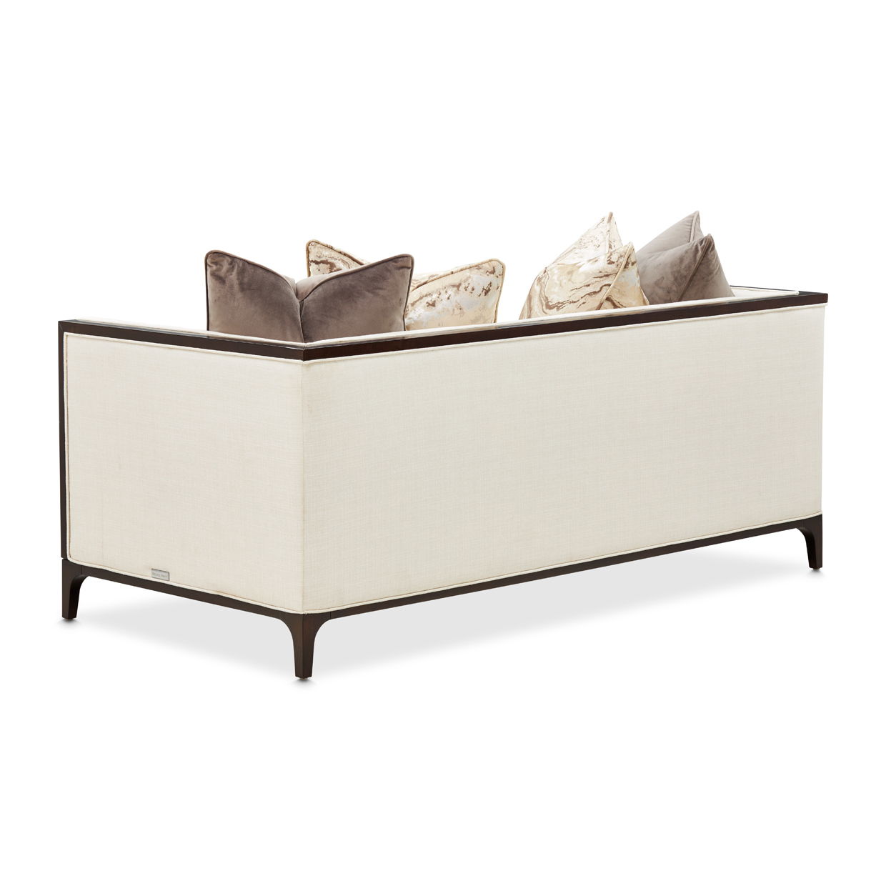 Belmont Place - Loveseat - Cream / Espresso - Best Buy Furniture