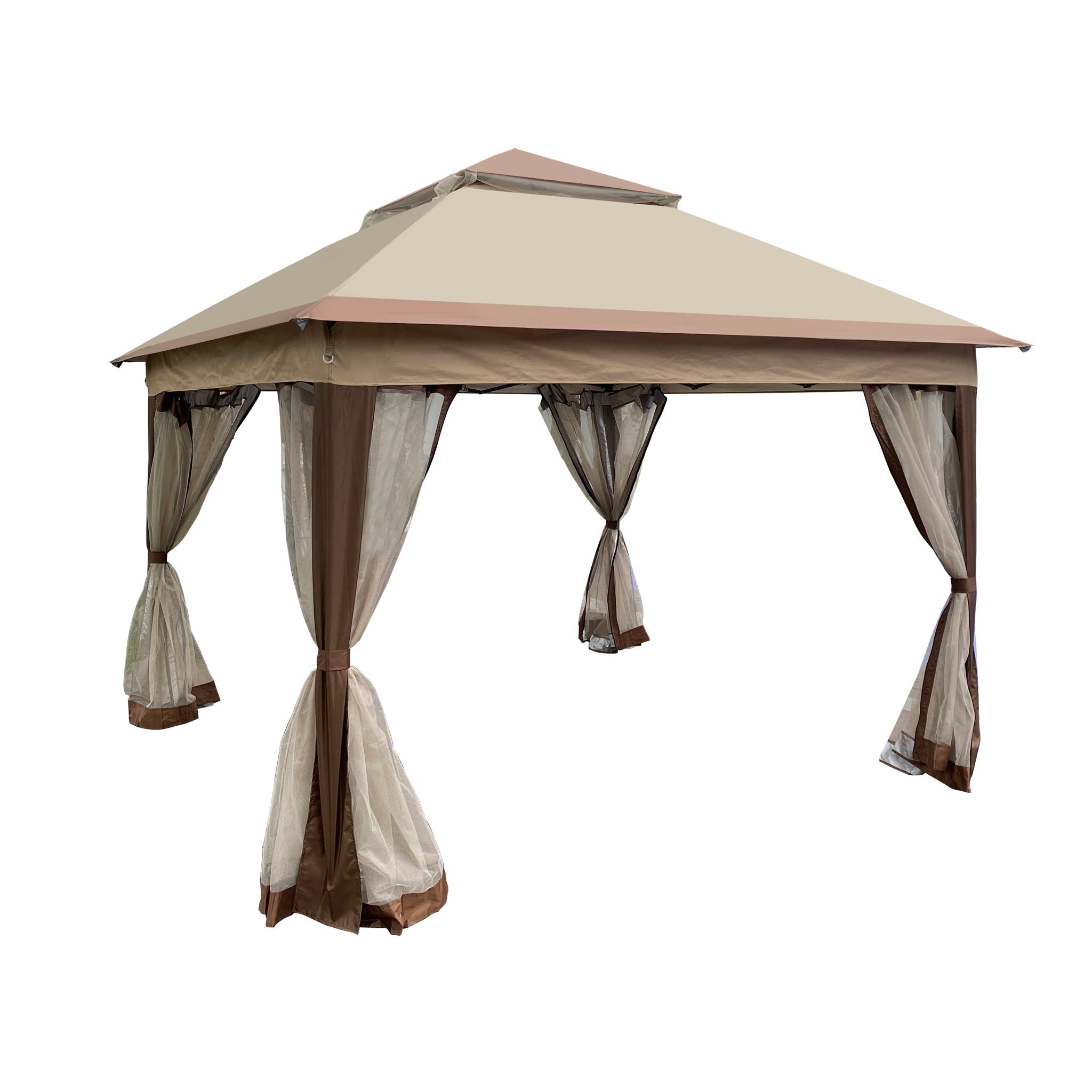 Outdoor Pop Up Gazebo Canopy With 2 Tier Soft Top And Removable Zipper Netting - Best Buy Furniture