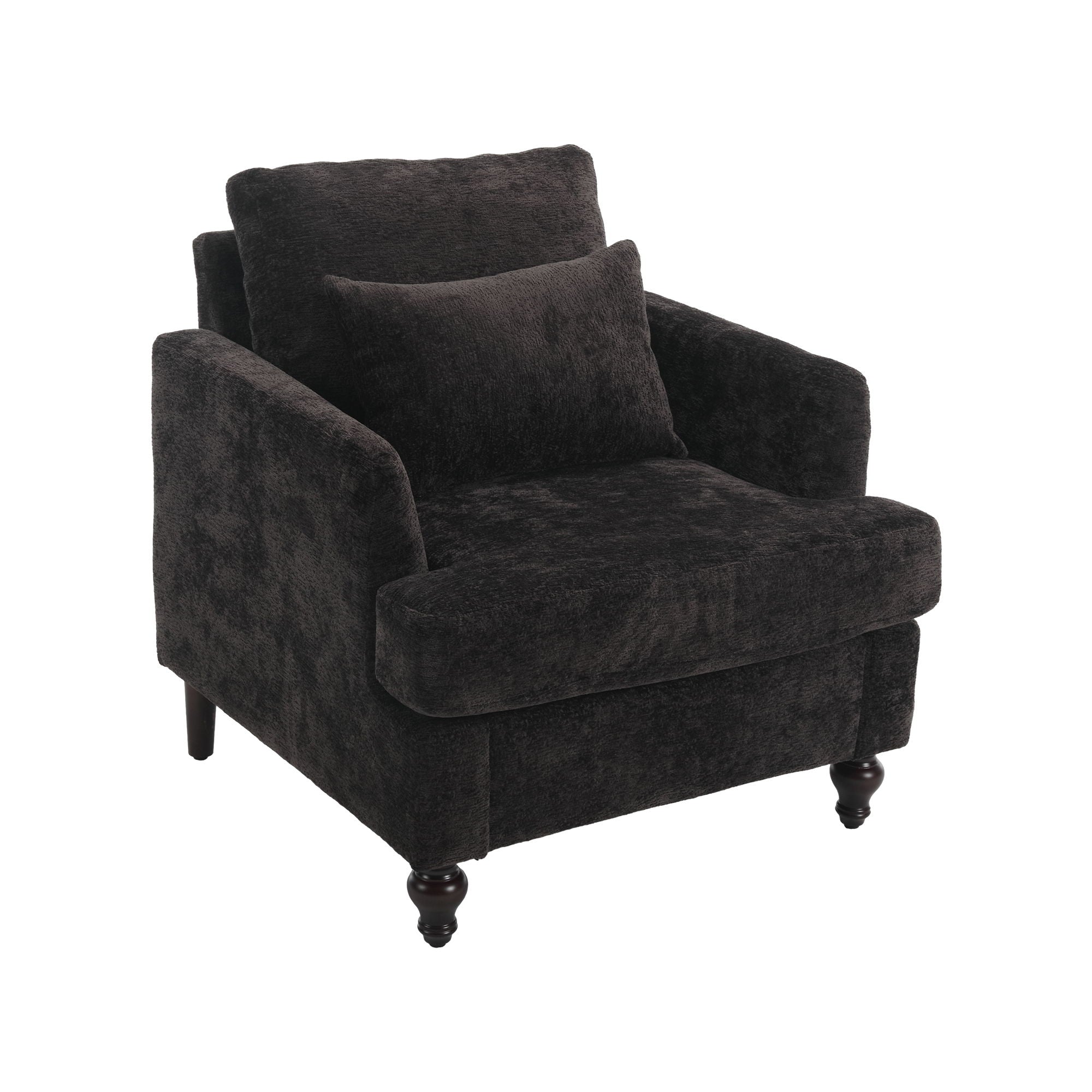 Modern Mid Century Wood Frame Armchair With Tufted Design - Best Buy Furniture