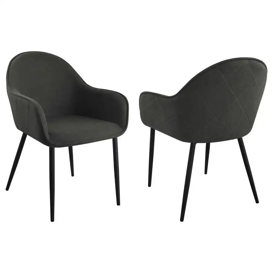 Emma - Fabric Upholstered Dining Arm Chair (Set of 2) - Best Buy Furniture