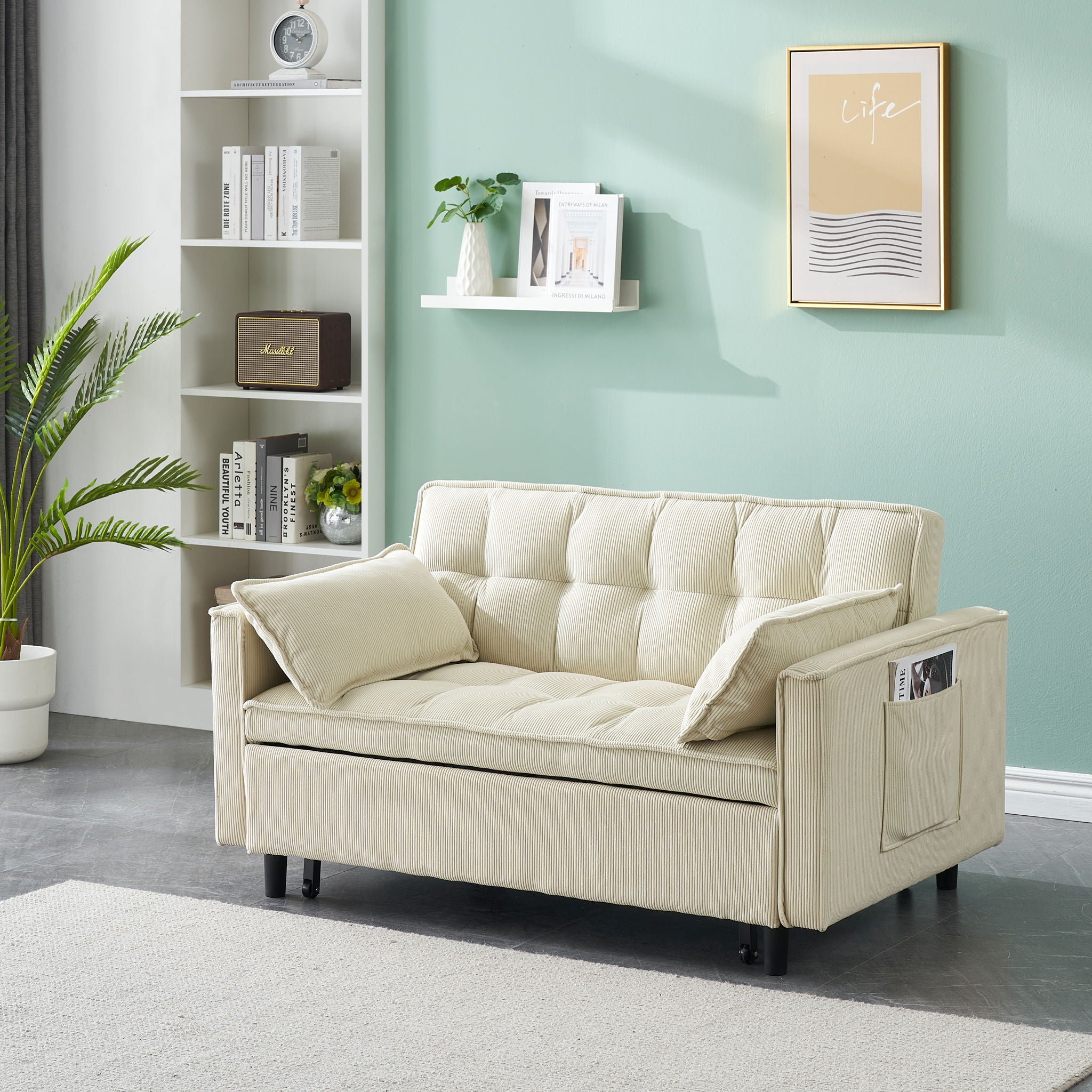Two-Seat Casual Sofa With Pull Out Bed, Living Room Furniture - Best Buy Furniture