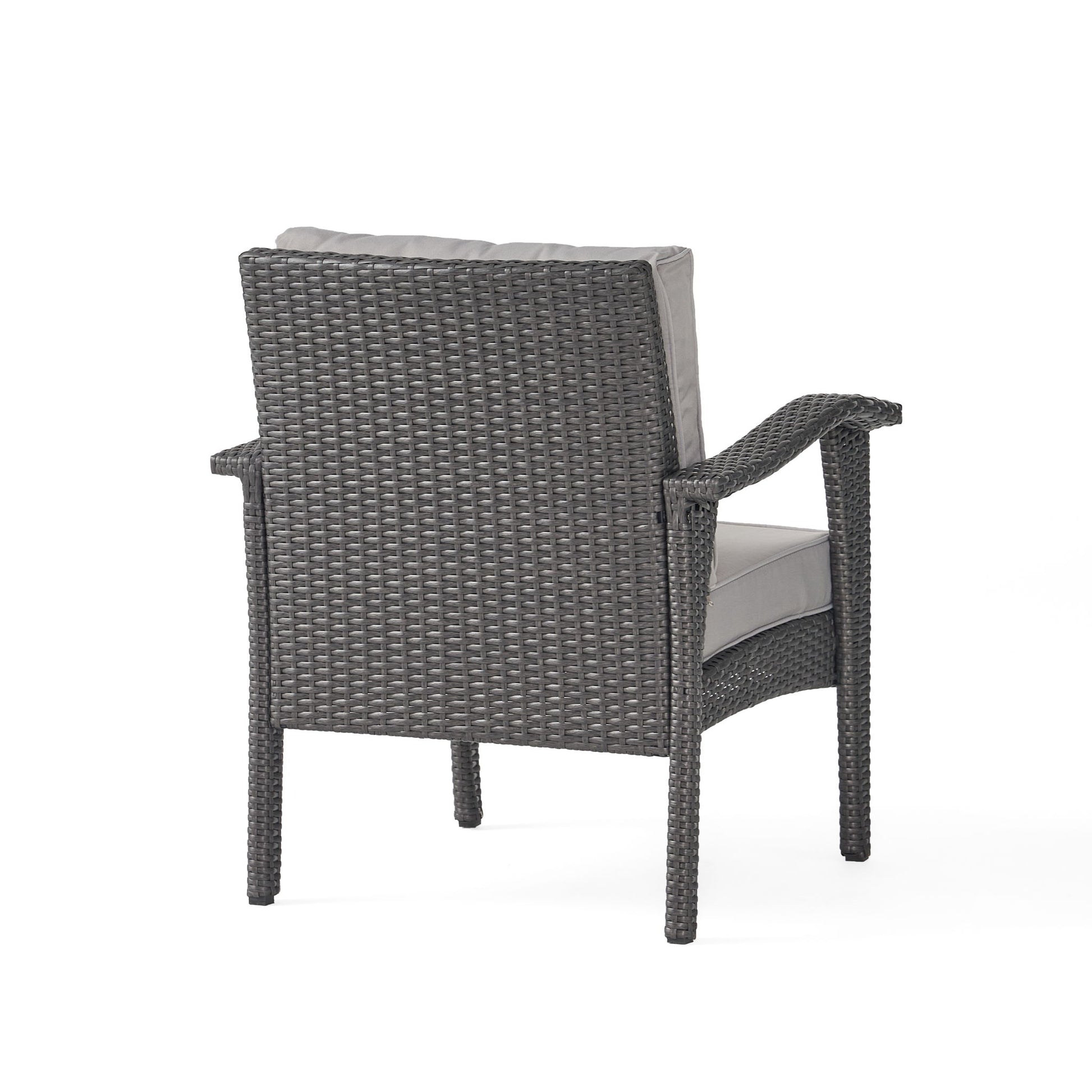 Honolulu - Modern Chat Set of 5 With Wicker - Gray / Silver - Best Buy Furniture