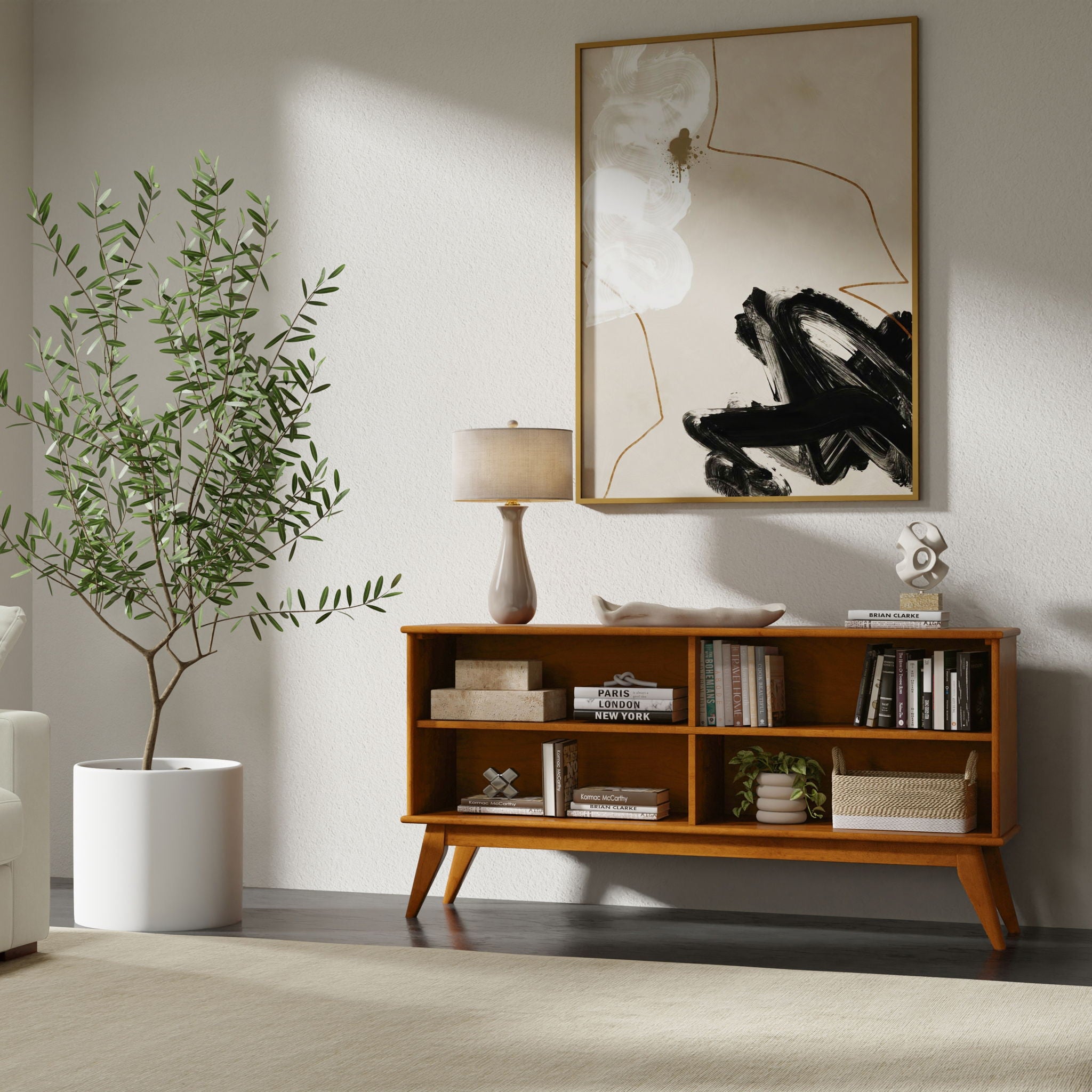 Draper - Handcrafted Low Bookcase - Best Buy Furniture